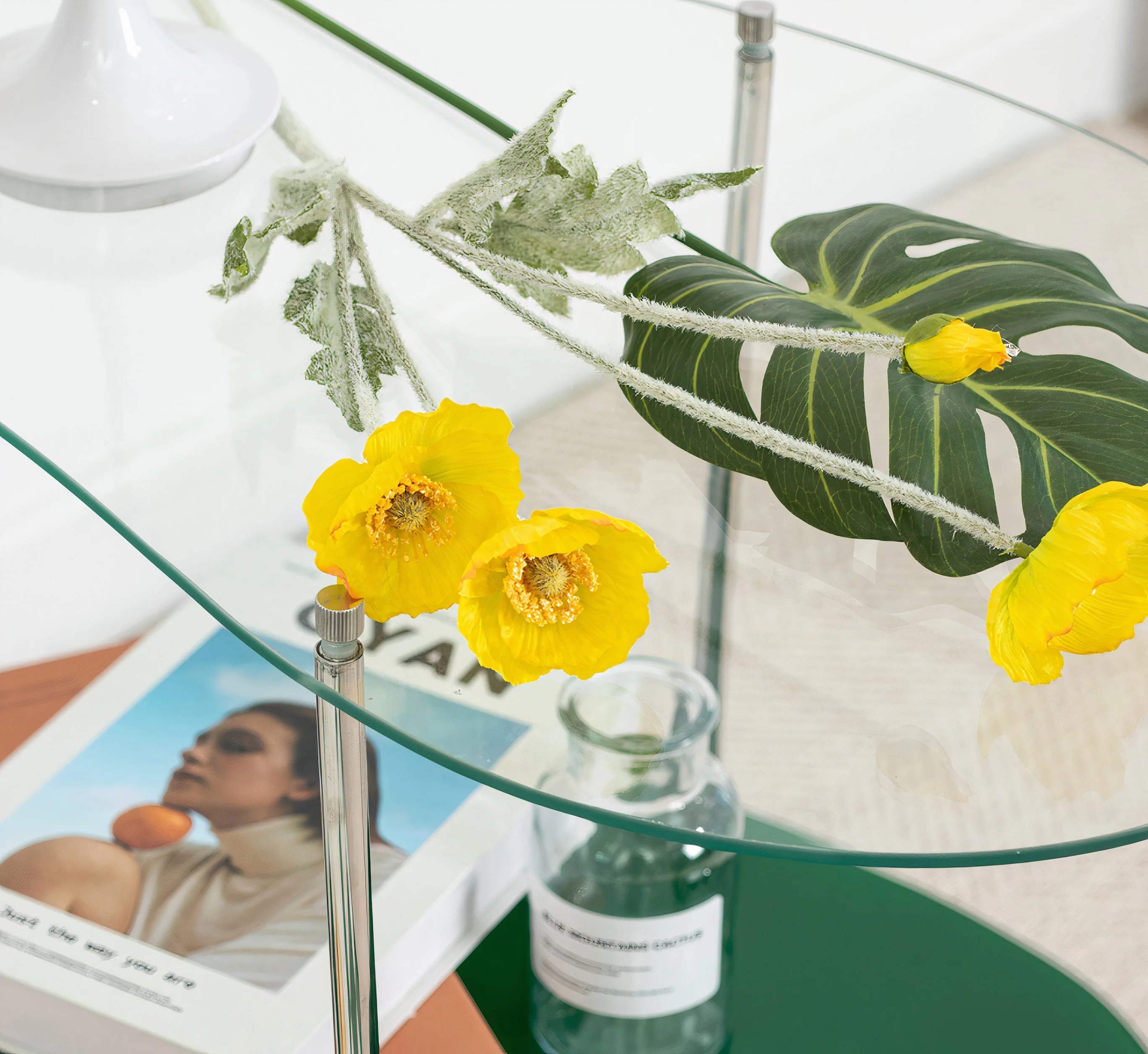 2-Tier Wavy Glass Table - Image 6