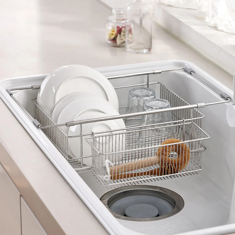 Adjustable Stainless Steel Dish Drying Rack - Image 5