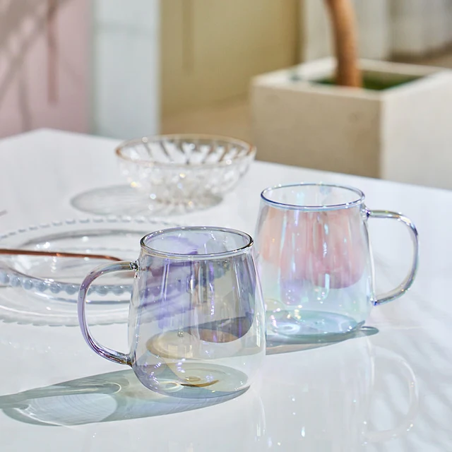 Aurora Heat-Resistant Glass Mug Set of 2