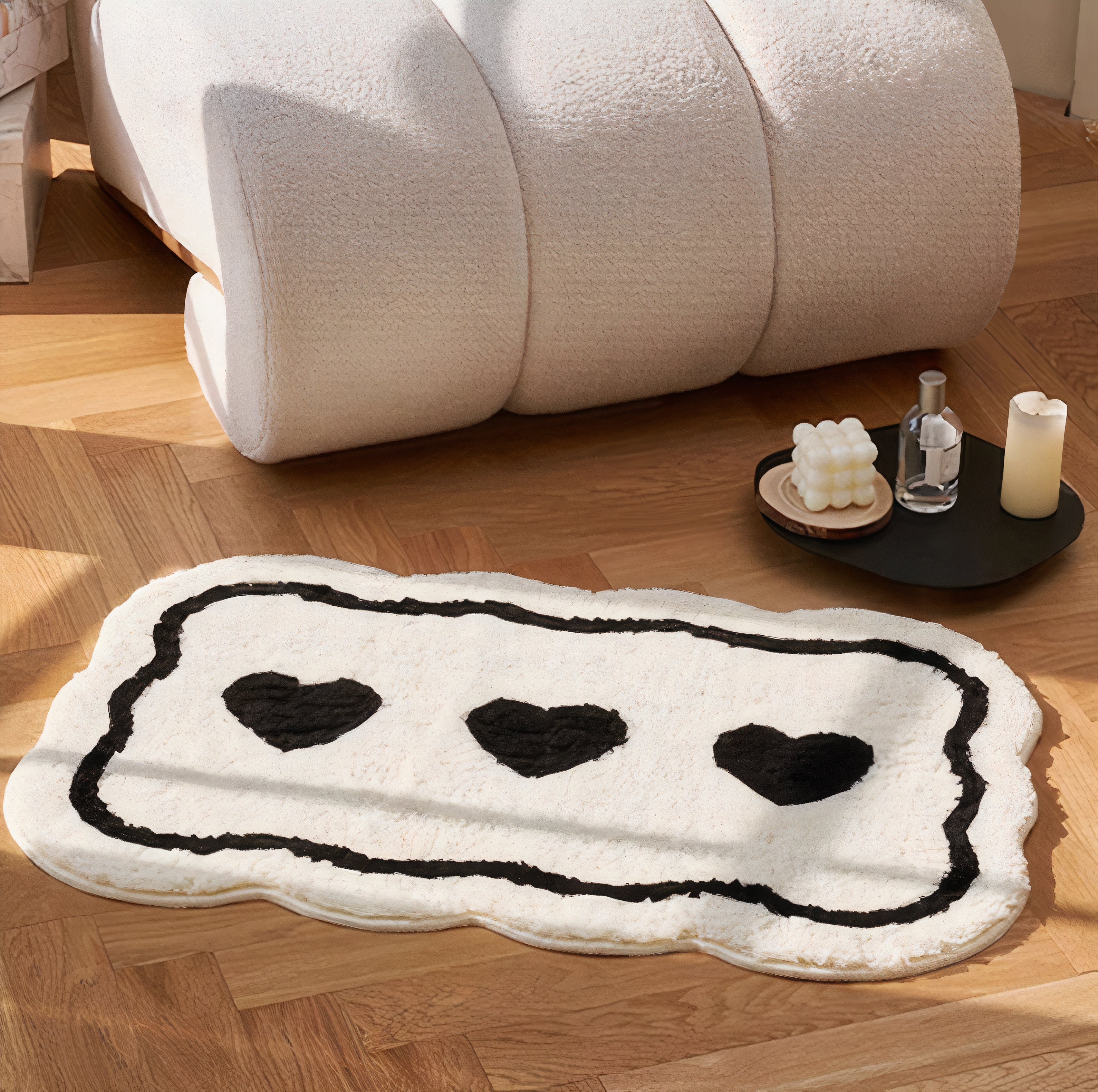 Biscuit Heart Tufted Bath Mat - Image 5
