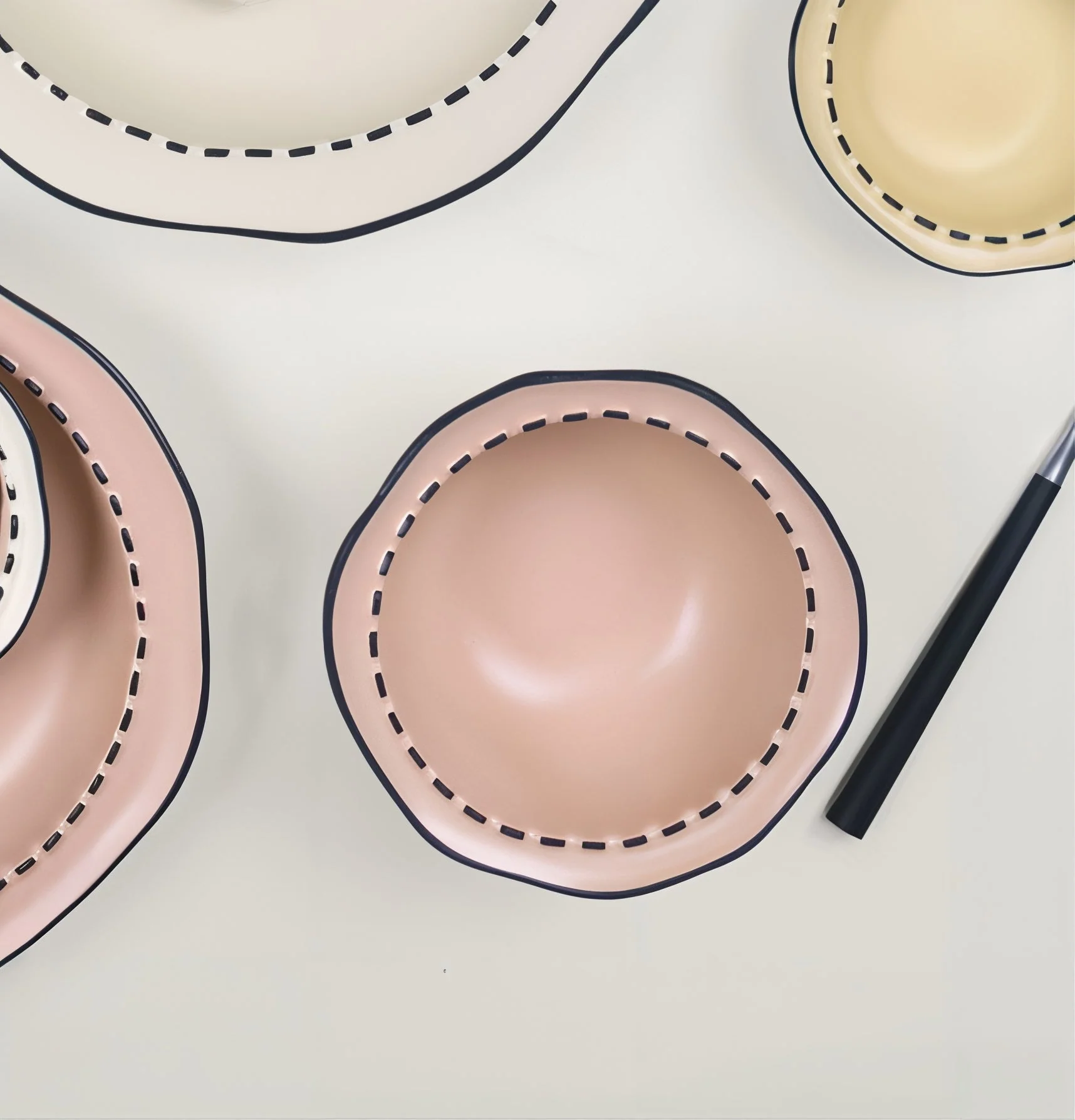 Black Stitch Cereal Bowl - Image 3