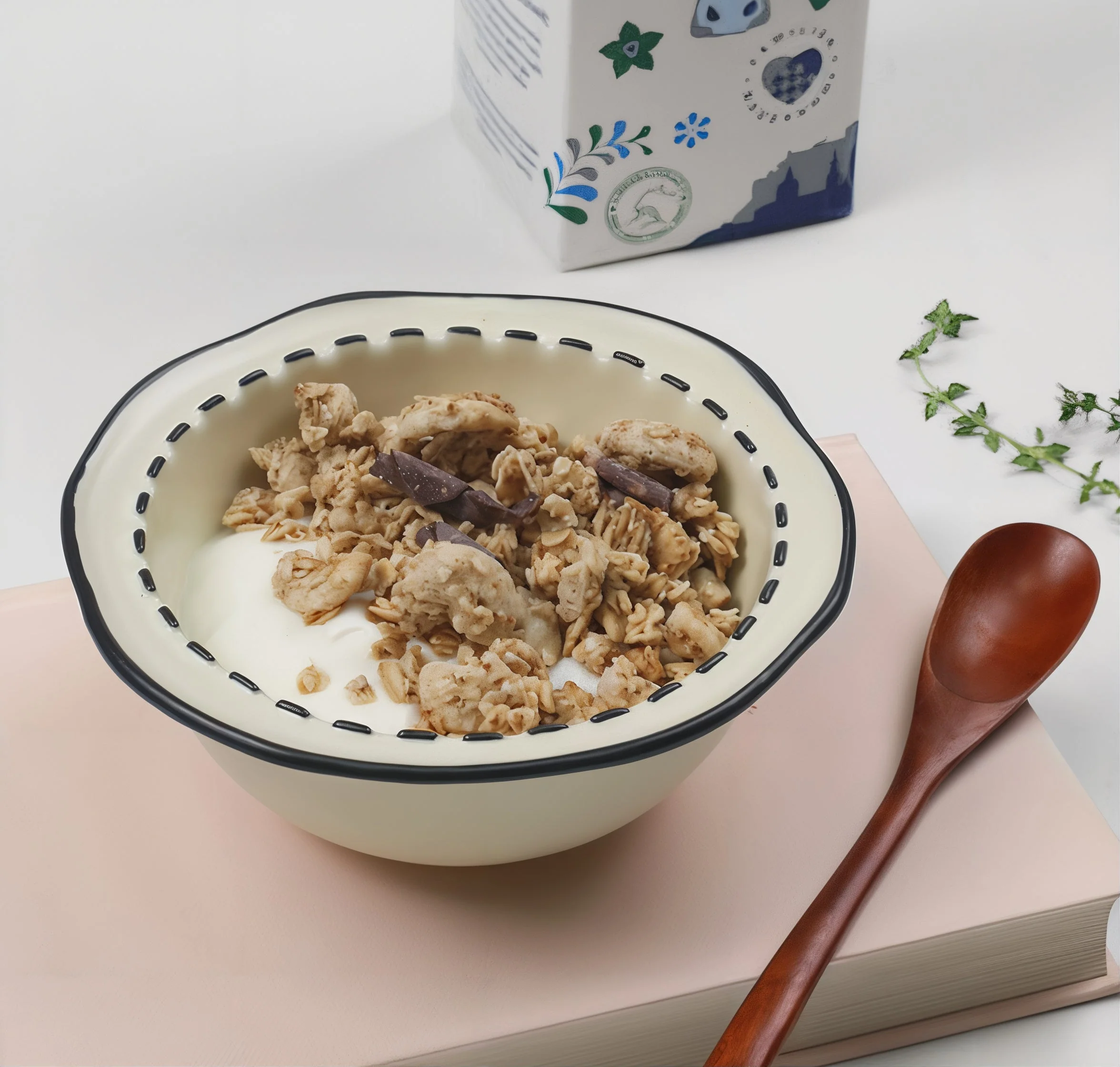 Black Stitch Cereal Bowl - Image 5