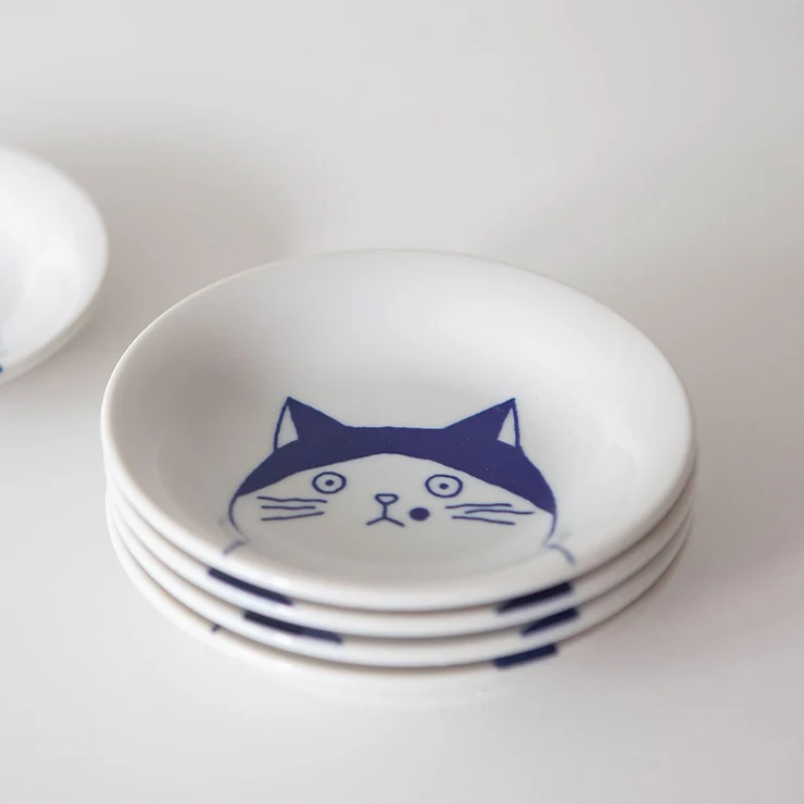 Cat Illustration Porcelain Dish Set – 5 Piece - Image 5
