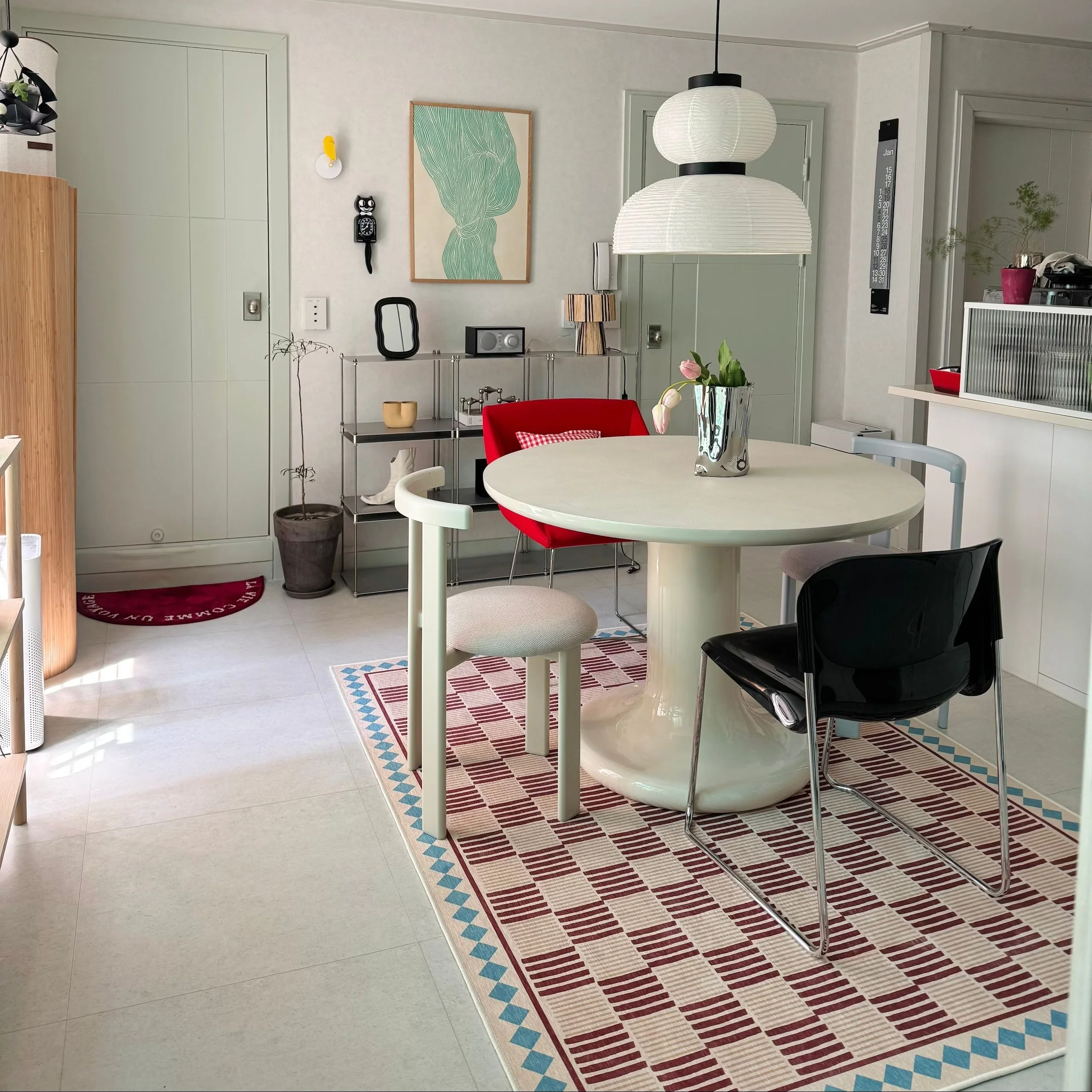 Checkered Flatweave Rug - Image 4