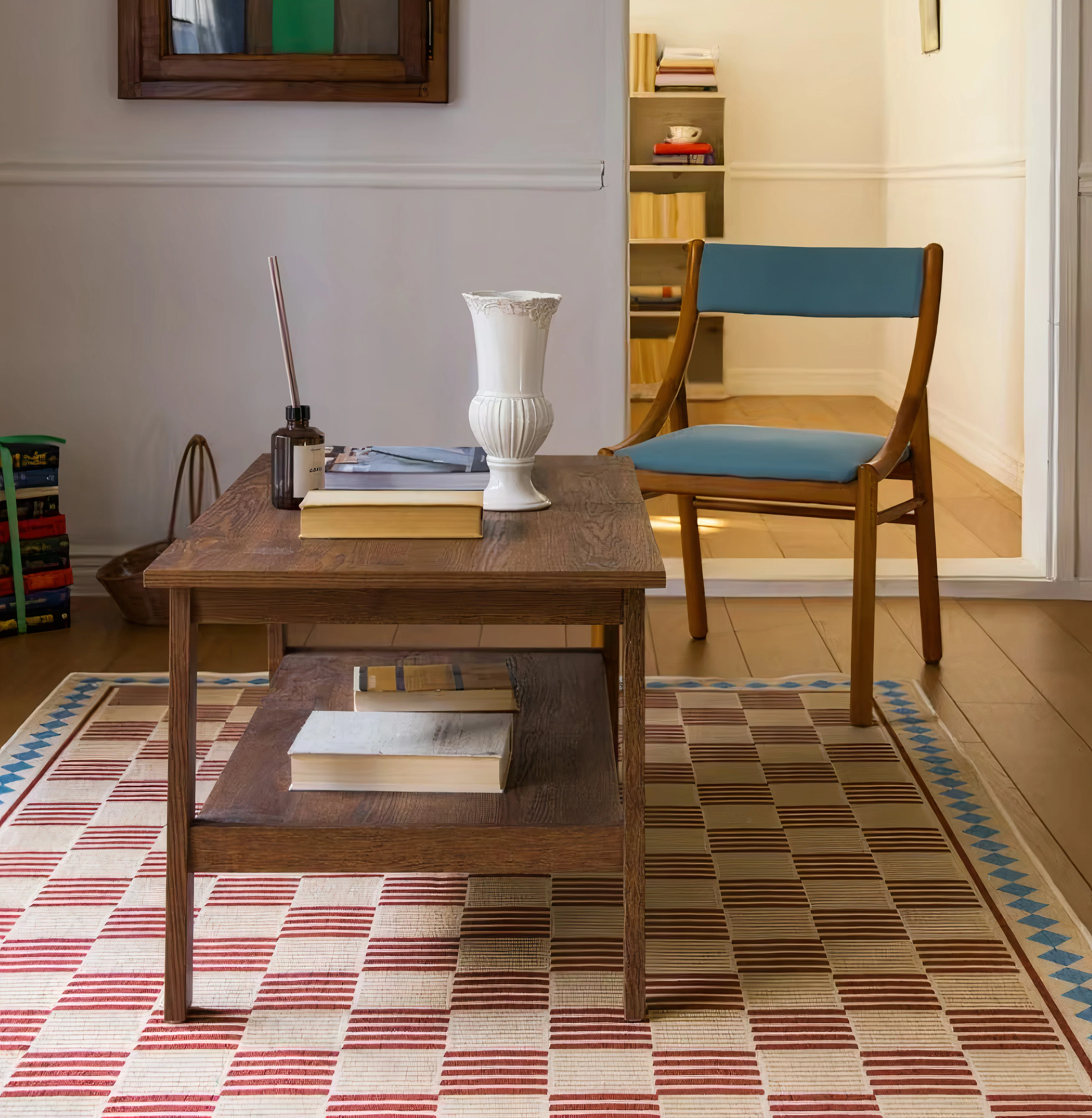 Checkered Flatweave Rug - Image 7