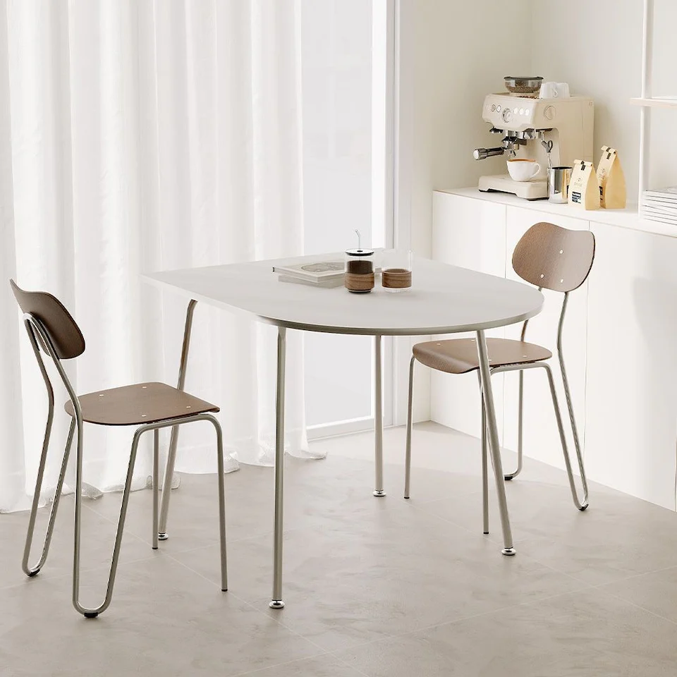 Chrome Half-Oval Mid-Century Table - Image 4