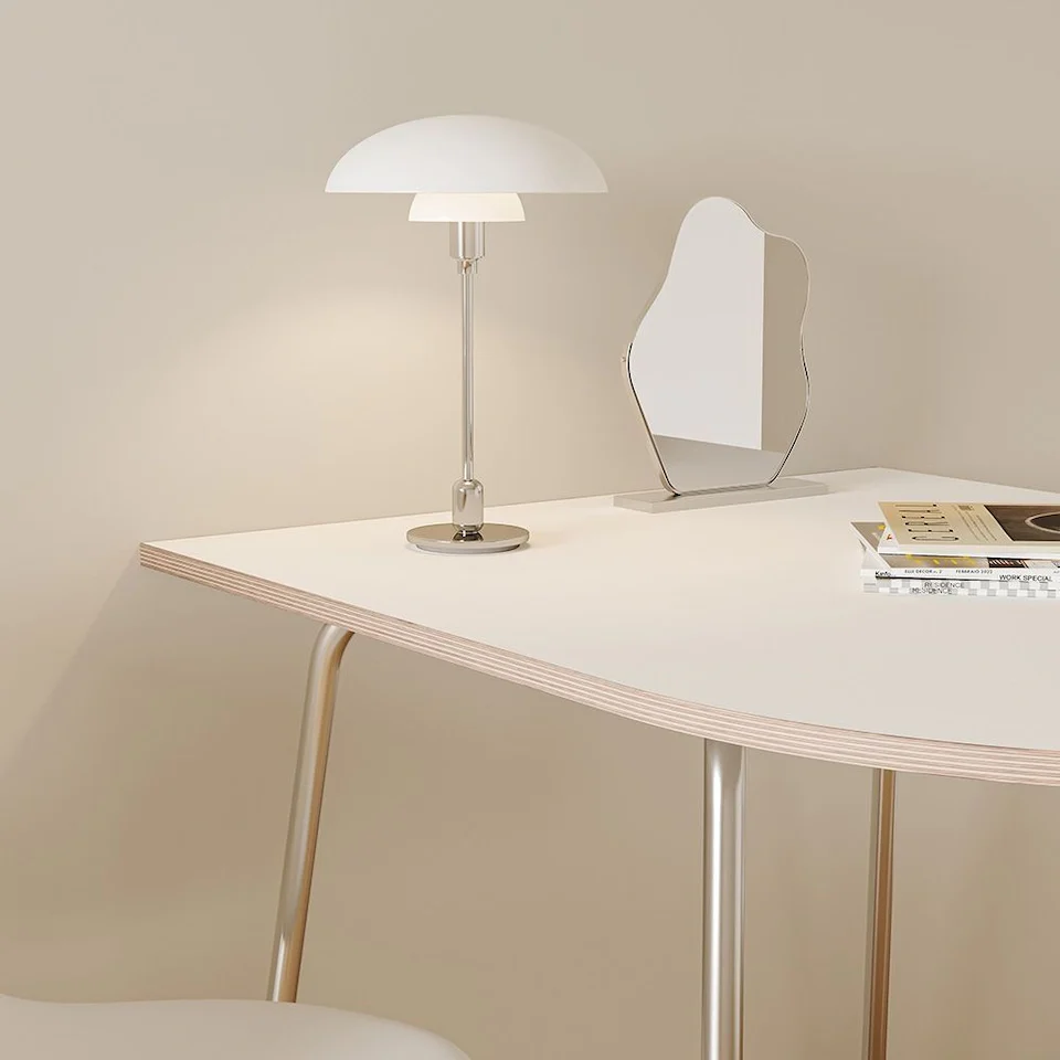 Chrome Half-Oval Mid-Century Table - Image 8