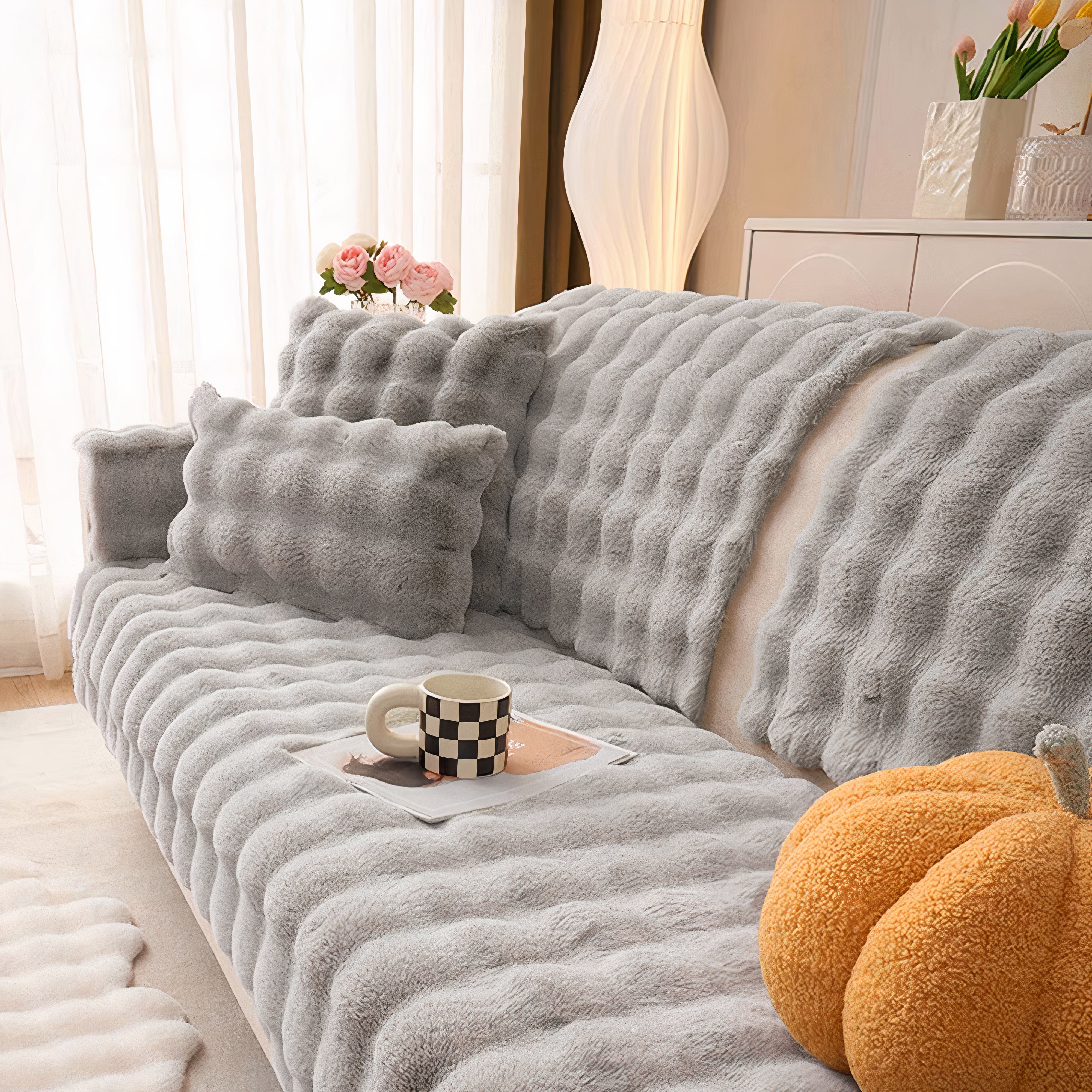 Cloud Faux Fur Sofa Pad - Image 5