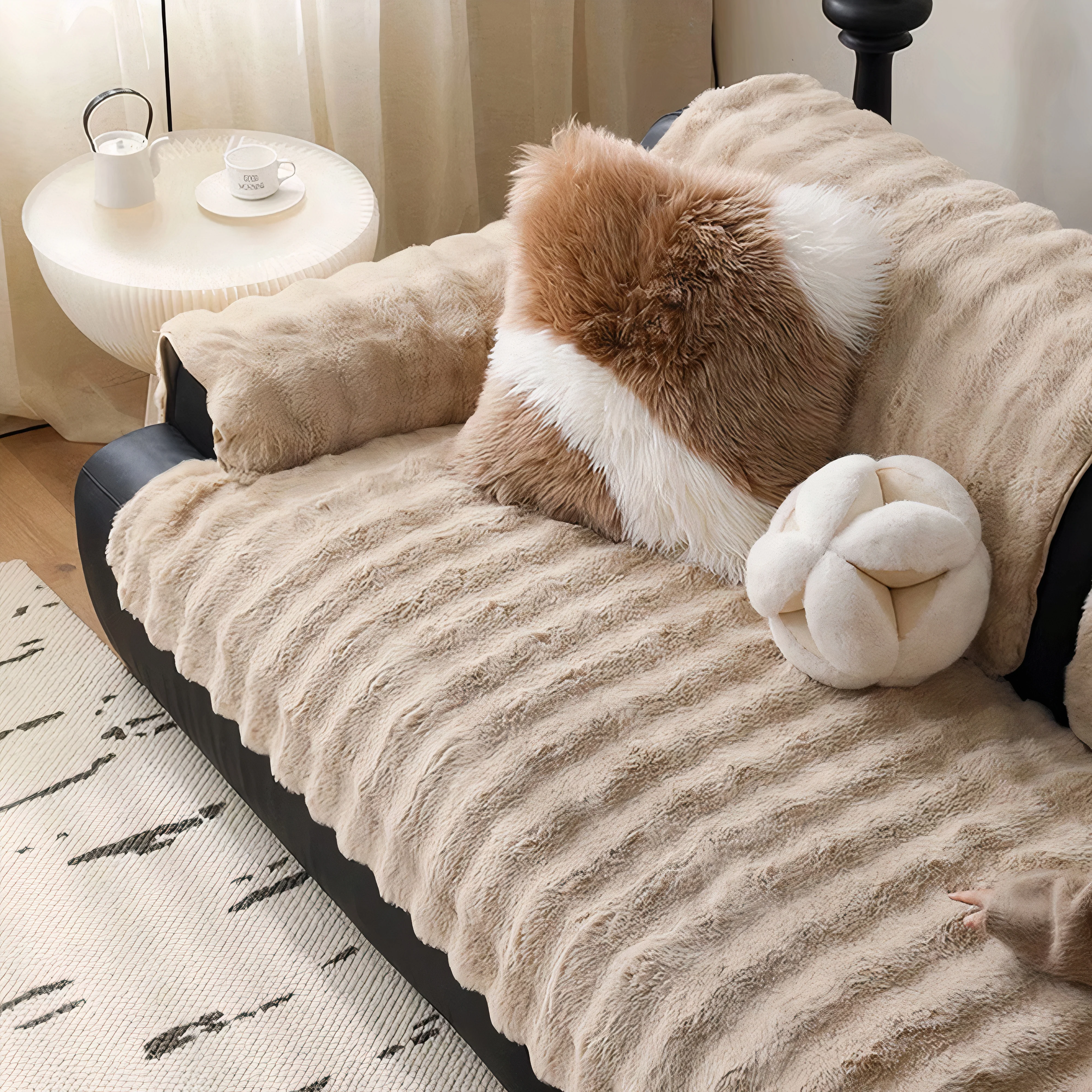 Cloud Faux Fur Sofa Pad - Image 6
