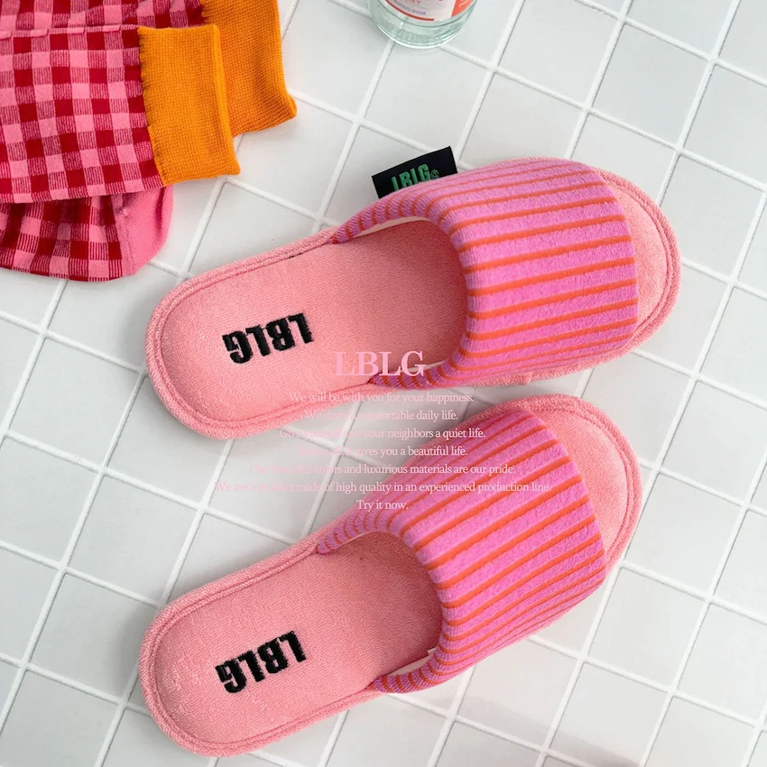 Comfort Stripe Towel Slippers - Image 4
