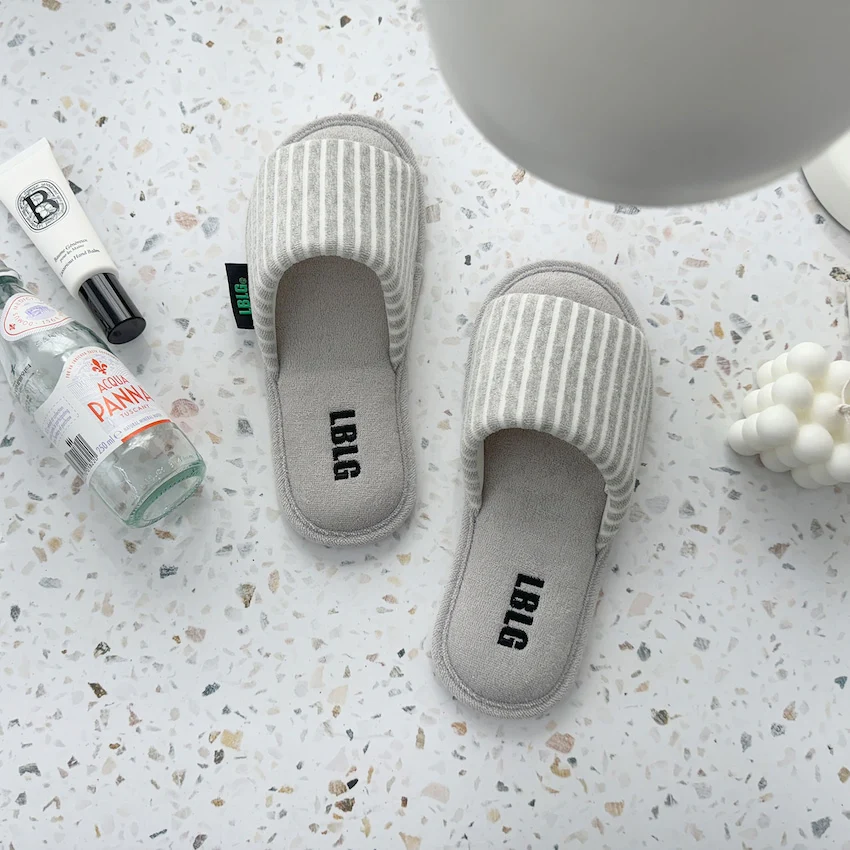 Comfort Stripe Towel Slippers - Image 7