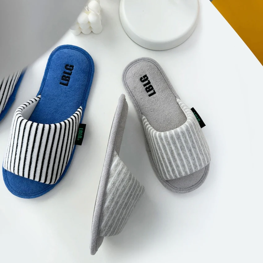 Comfort Stripe Towel Slippers - Image 9