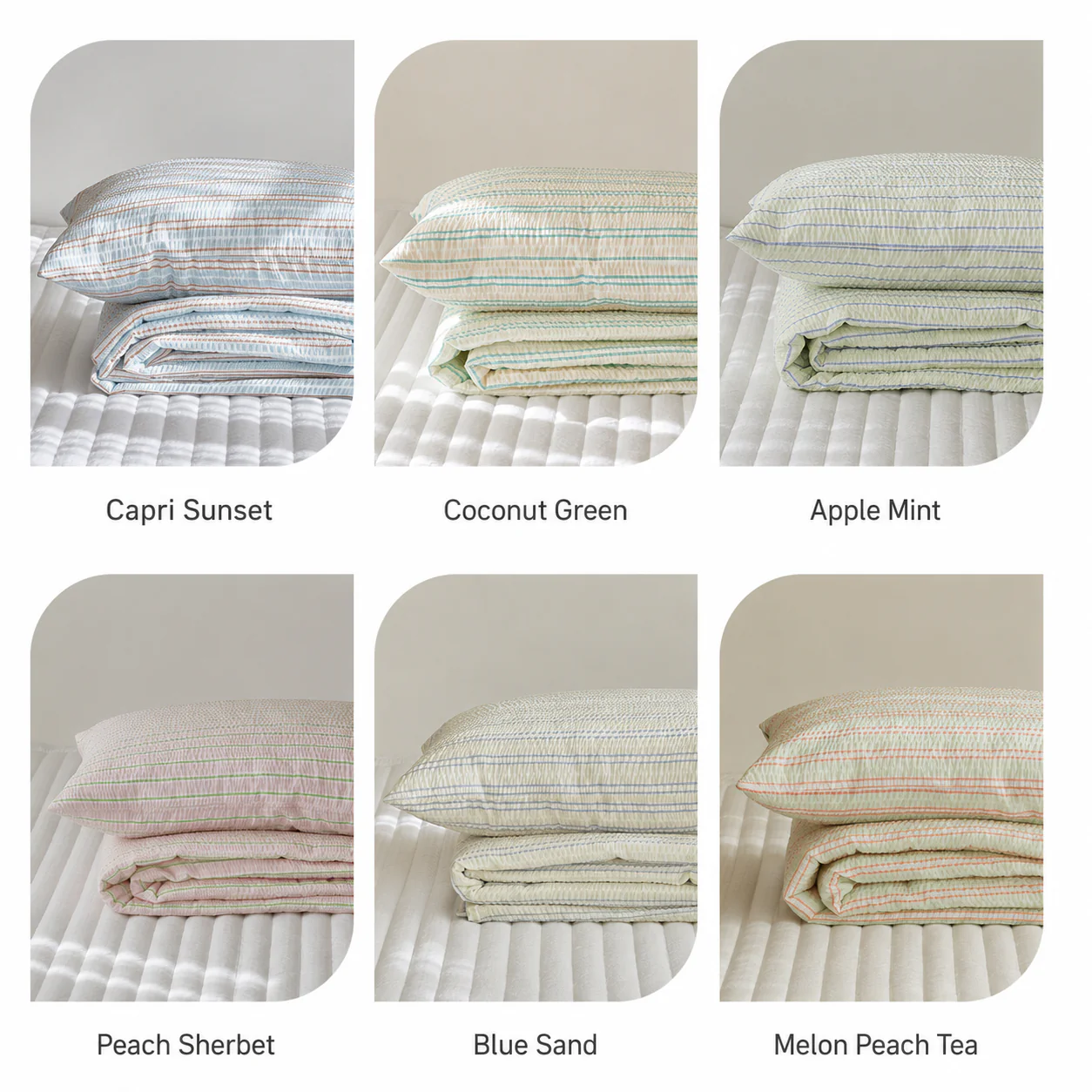 Dear Summer Seersucker Summer Comforter Set - Image 3