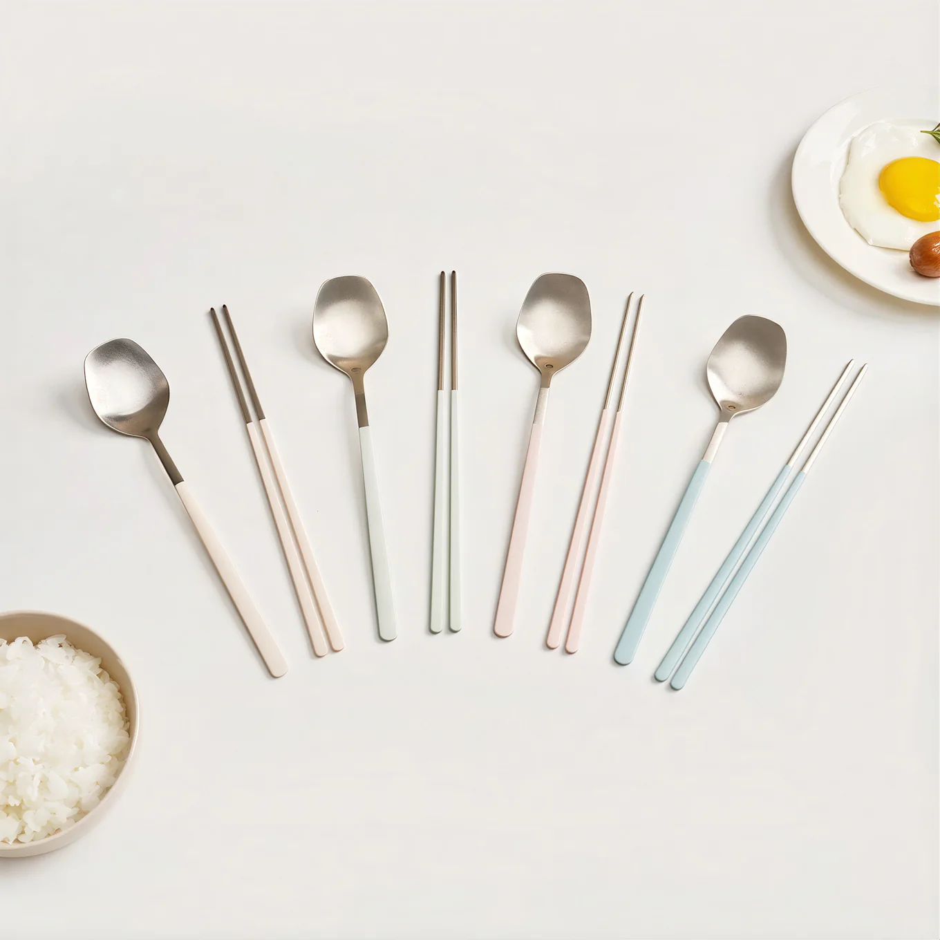 Delight Spoon & Chopsticks Set for 2 (4-Piece) - Image 3