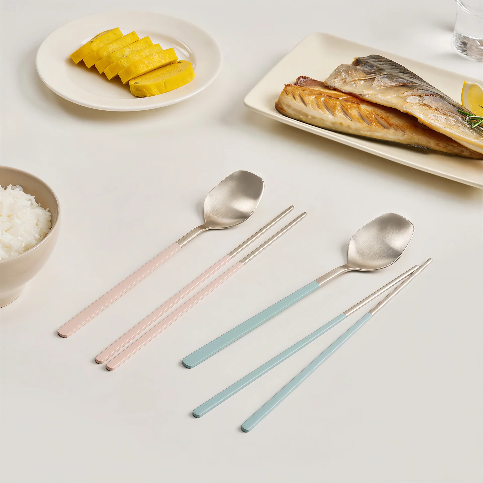 Delight Spoon & Chopsticks Set for 2 (4-Piece) - Image 6