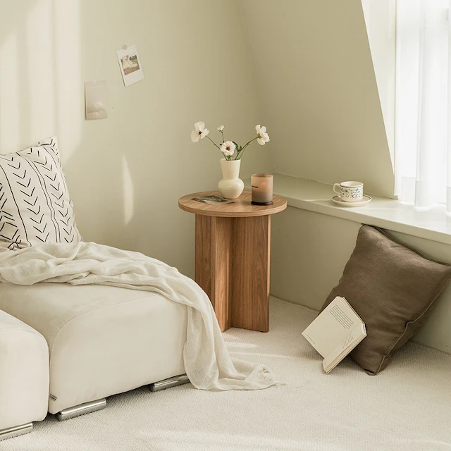 Eden Round Wood Side Table - Image 5