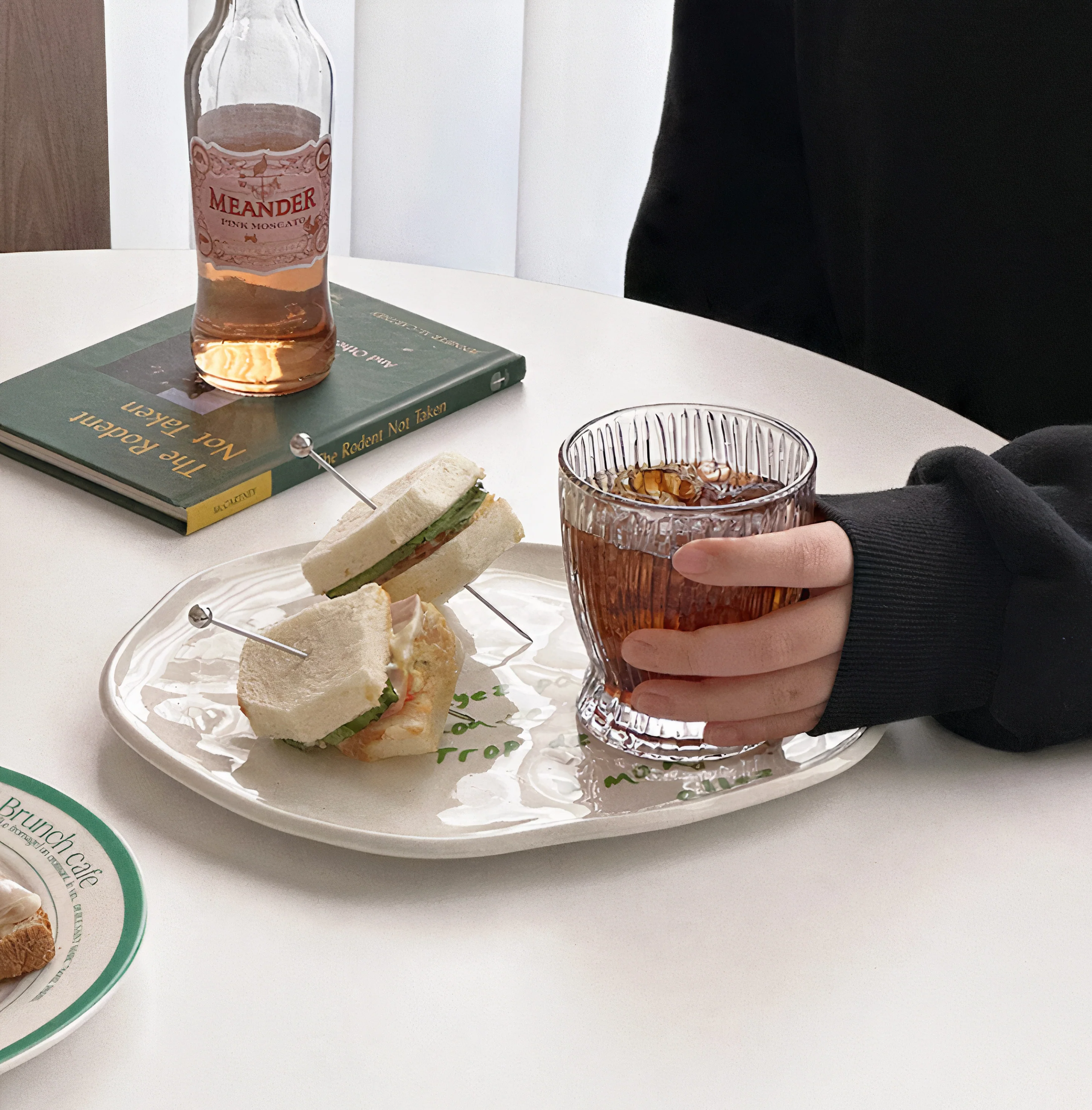 Fluted Waist Glass Cup - Image 3