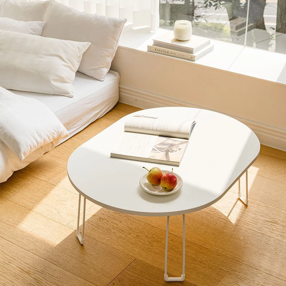 Foldable Oval Low Coffee Table - Image 3
