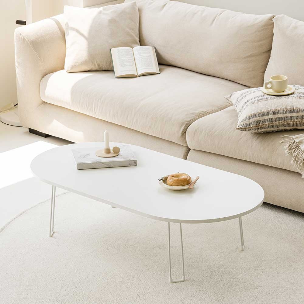 Foldable Oval Low Coffee Table - Image 4