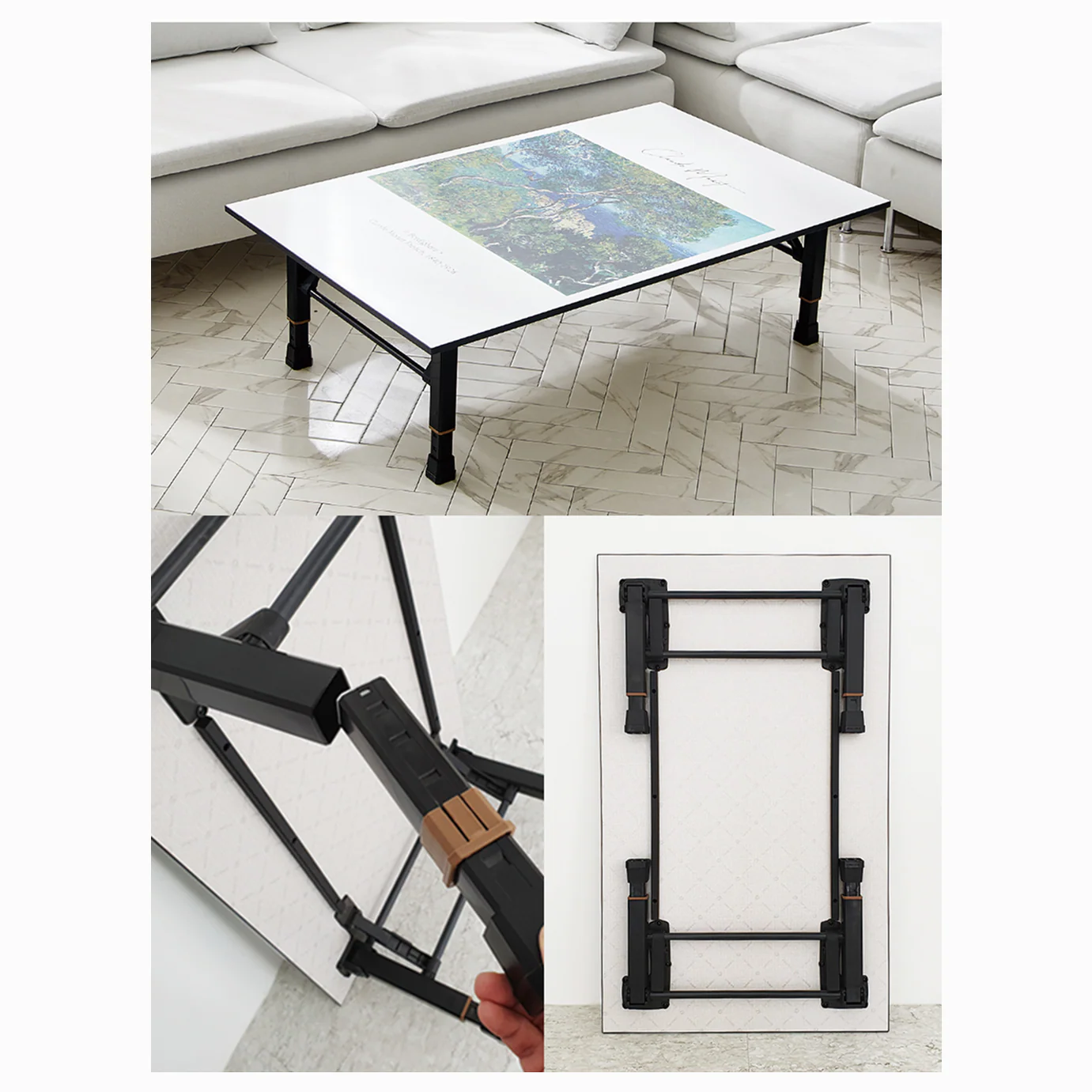 Ocean Wave Foldable Floor Coffee Table - Image 10