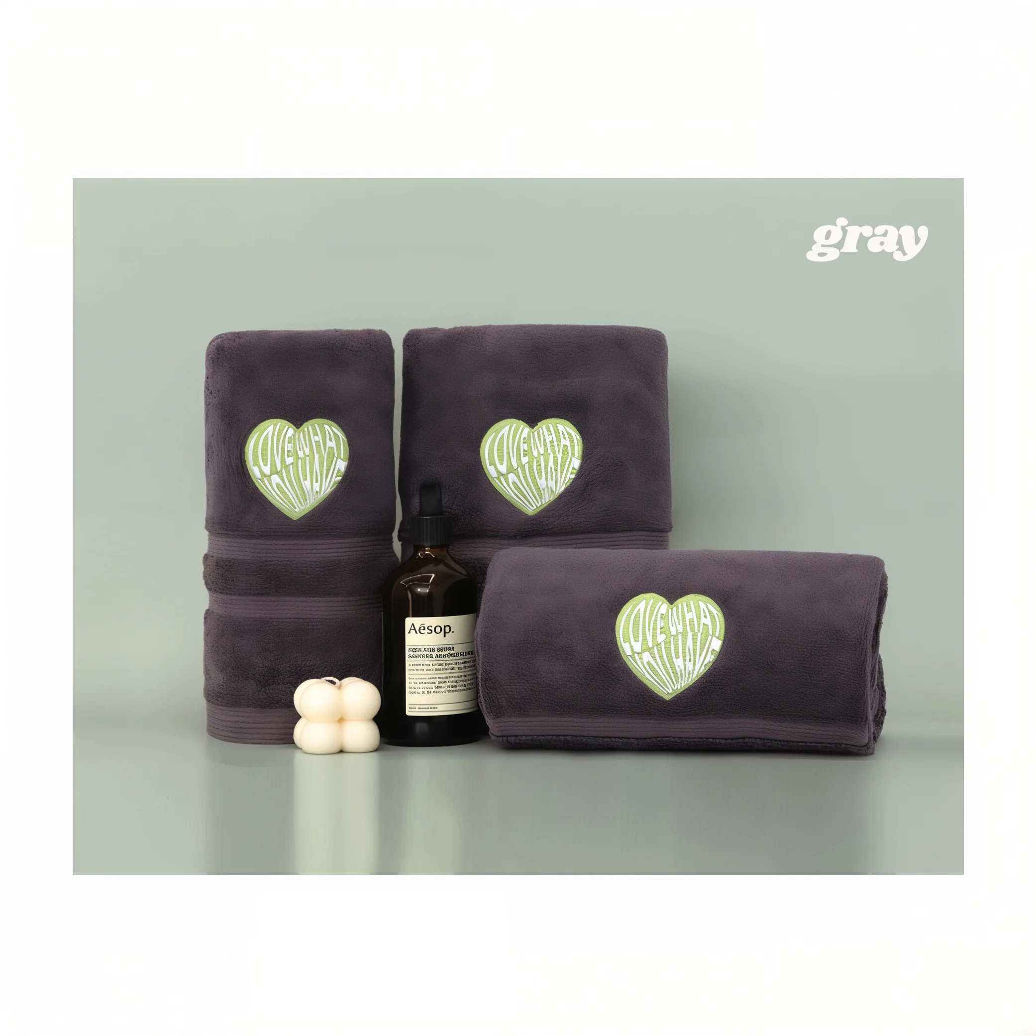 Heart Embroidery Kitsch Towel Set (10-Pack) - Image 6