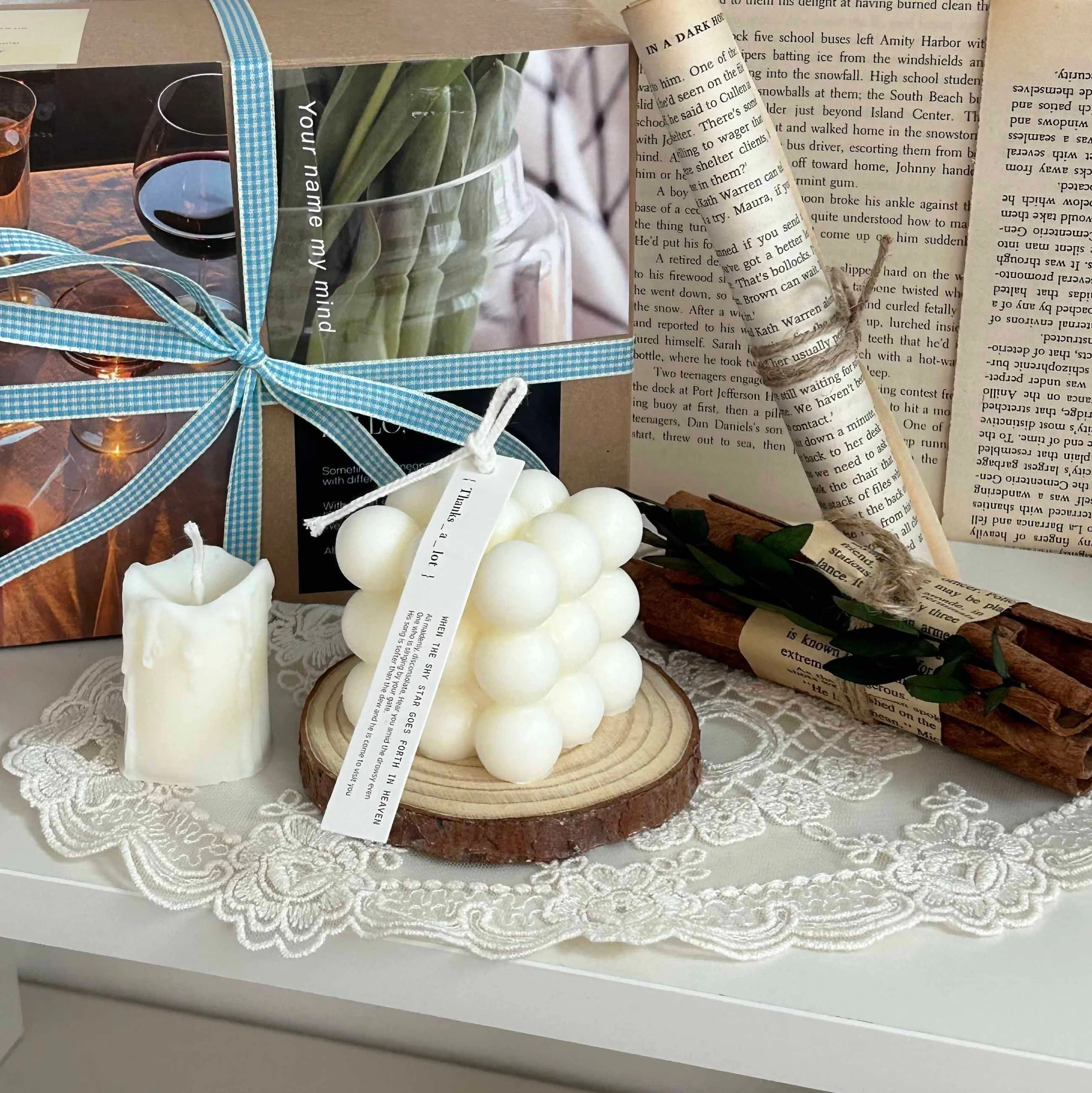 6-Piece Bubble Candle & Home Décor Gift Set - Image 4