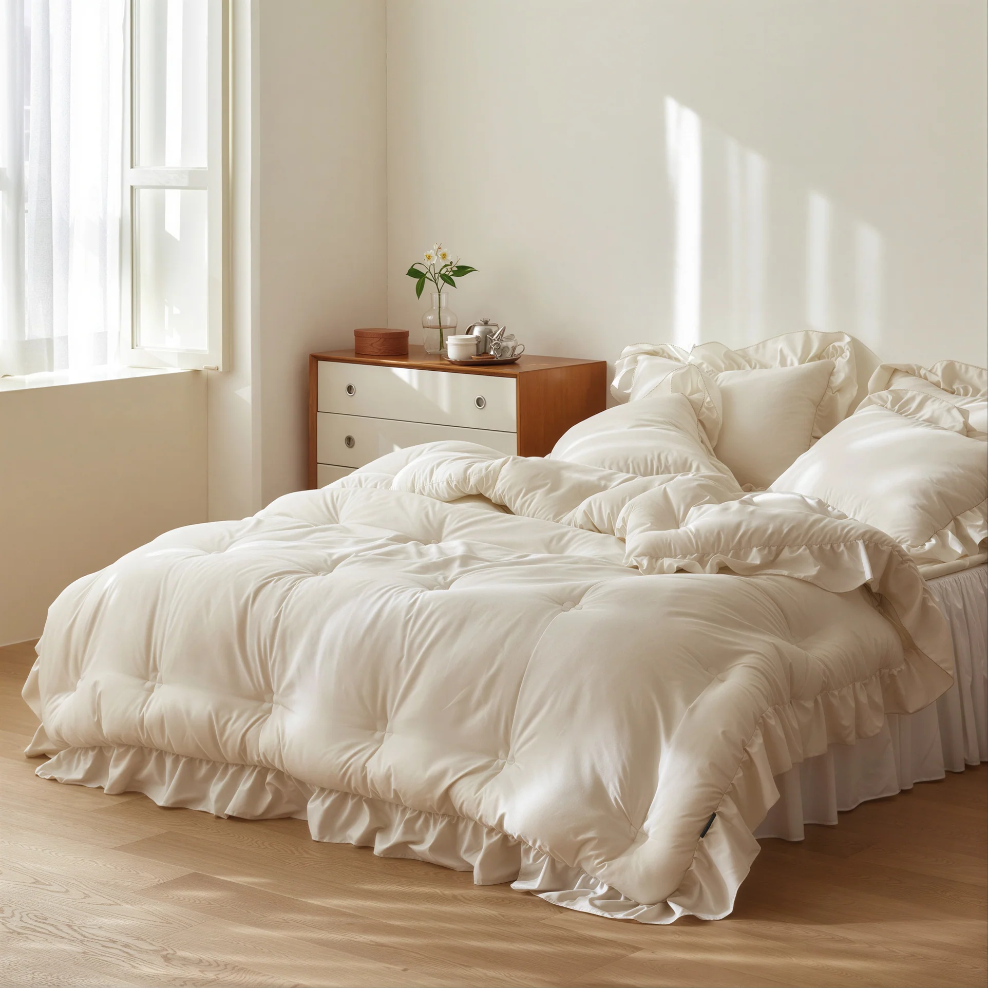 Hotel Style Dust Free Frill Comforter - Image 20