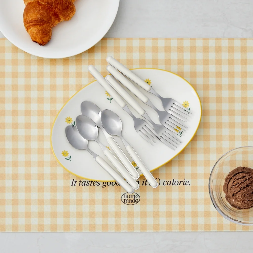 Ivory Dessert Spoon & Fork Set (8-piece)