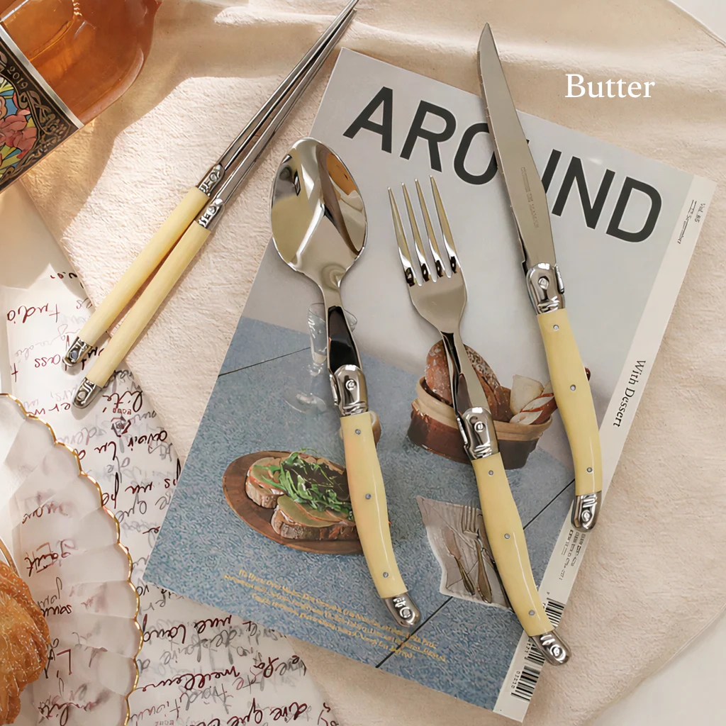 Laguiole Fork & Knife Set for 2 - Image 7