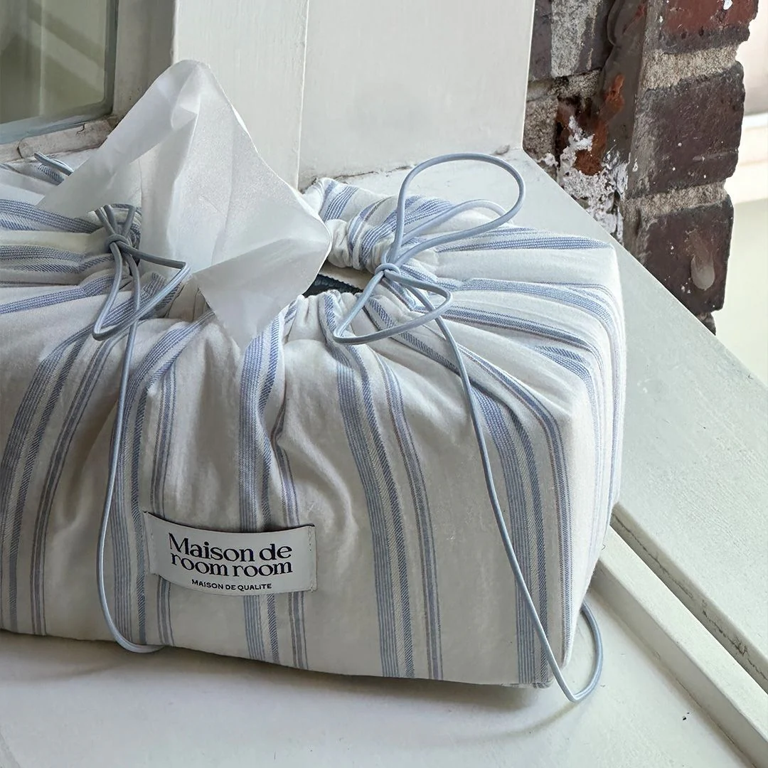 Lingling Paradise Striped Cotton Tissue Box Cover - Image 3