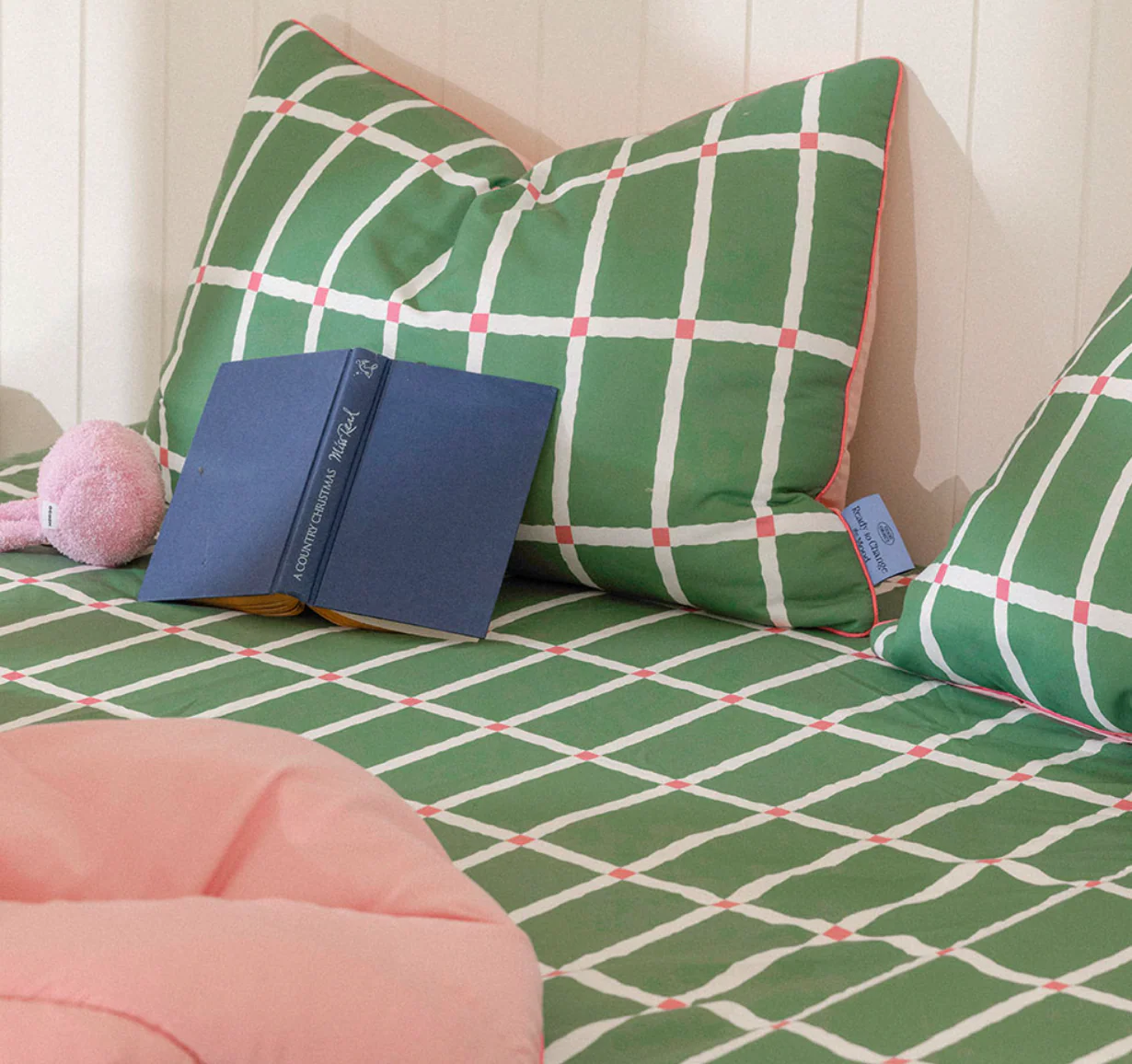 Little Mansion Check Allergy-Care Mattress Fitted Sheet - Image 8