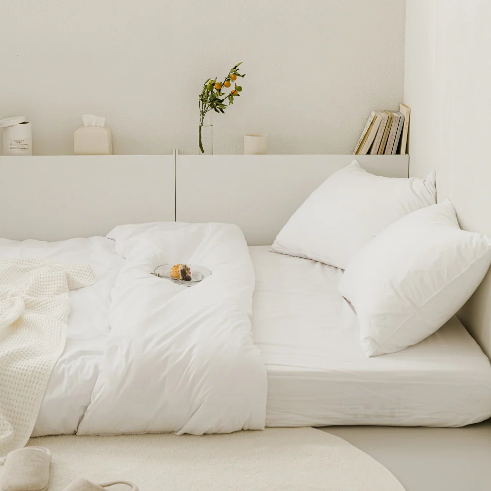 Low Bed Headboard with Concealed Shelf Storage - Image 5