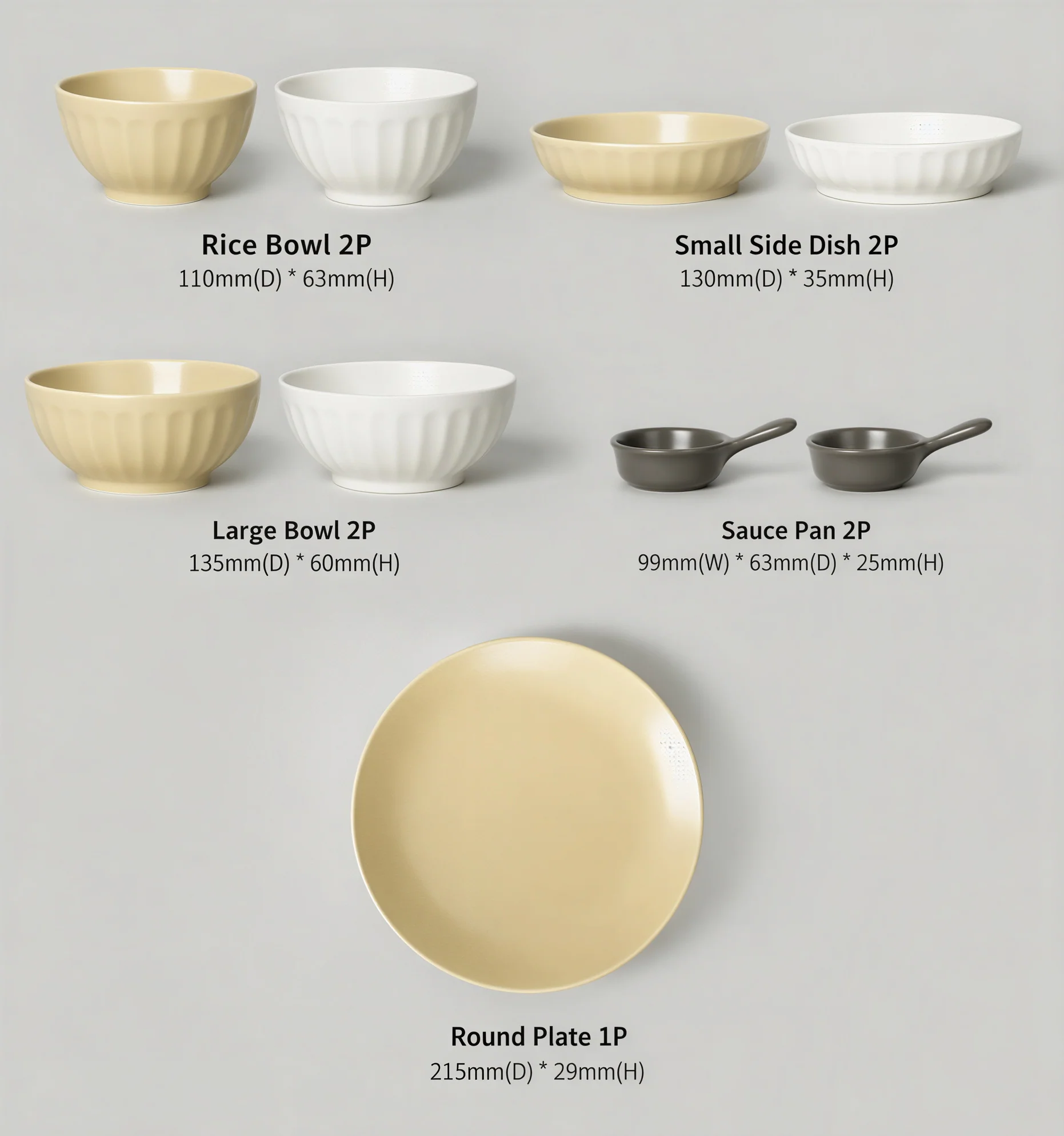 Mild Matte Dinnerware Set for 2 (9-Piece) - Image 8
