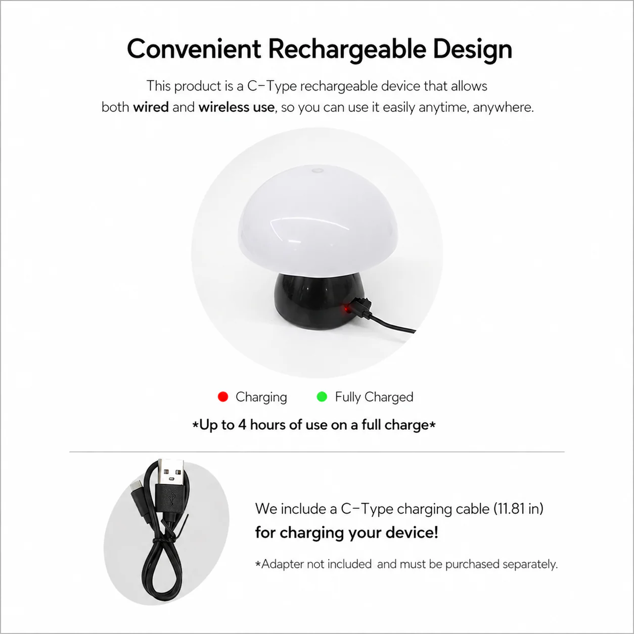 Mini Glow Mushroom LED Mood Light (Set of 2) - Image 12