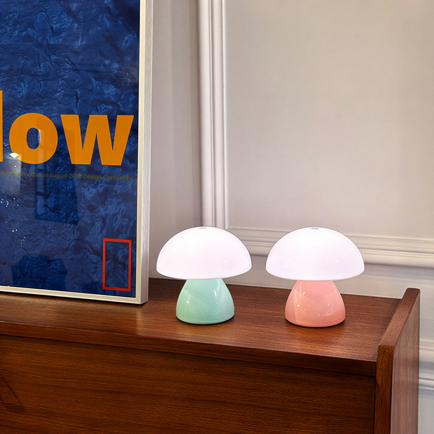 Mini Glow Mushroom LED Mood Light (Set of 2) - Image 7