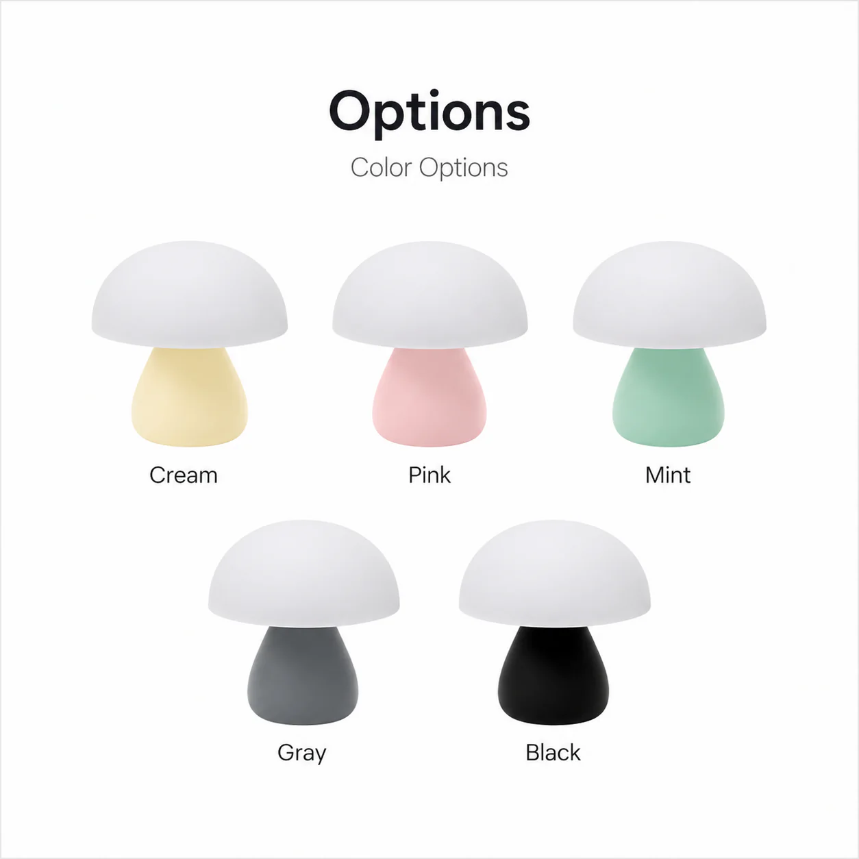 Mini Glow Mushroom LED Mood Light (Set of 2) - Image 8