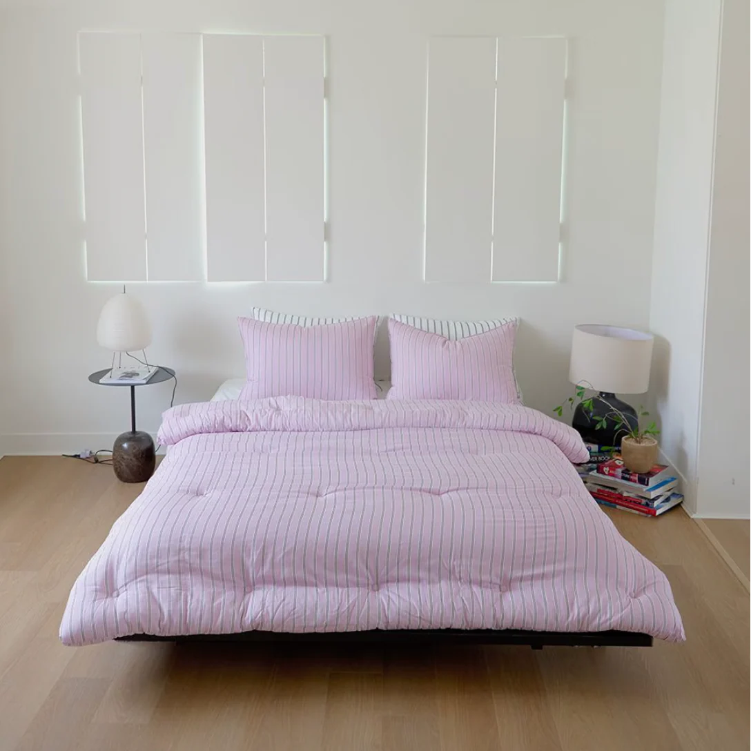 Modal Stripe Comforter & Pillow Set (Corn-Fiber Fill) - Image 4