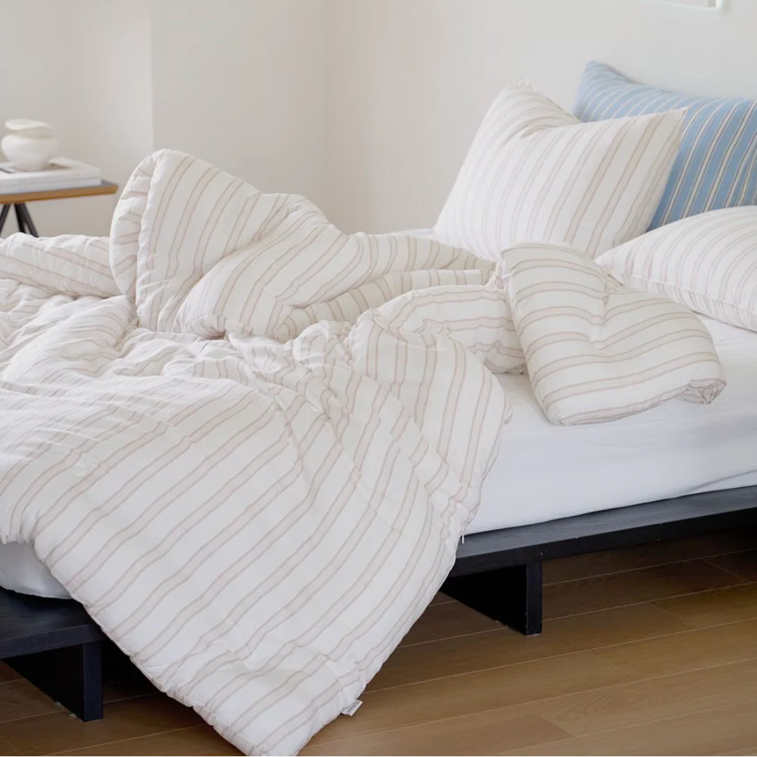 Modal Stripe Comforter & Pillow Set (Corn-Fiber Fill) - Image 9