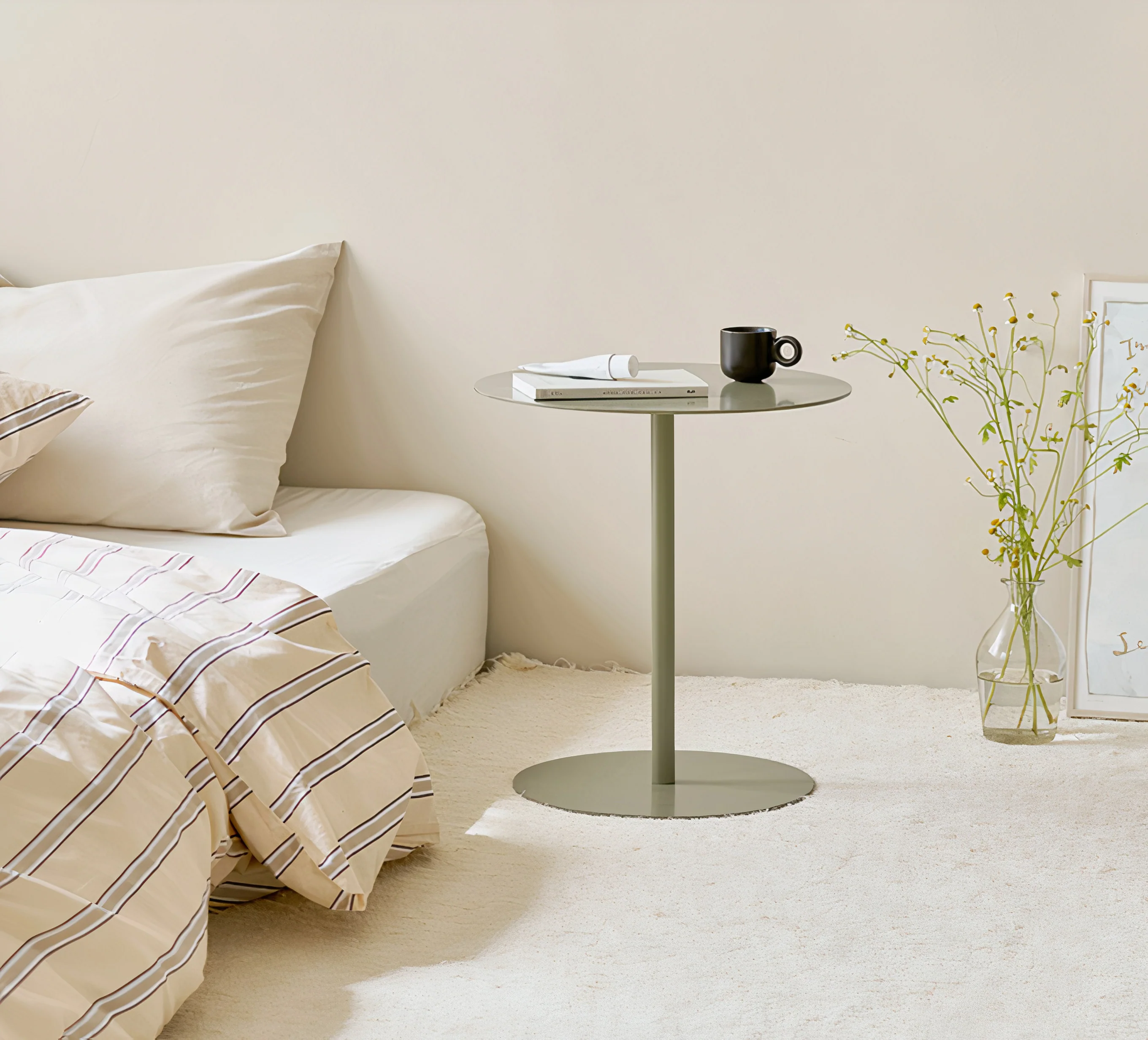 Modern Round Metal Side Table - Image 10
