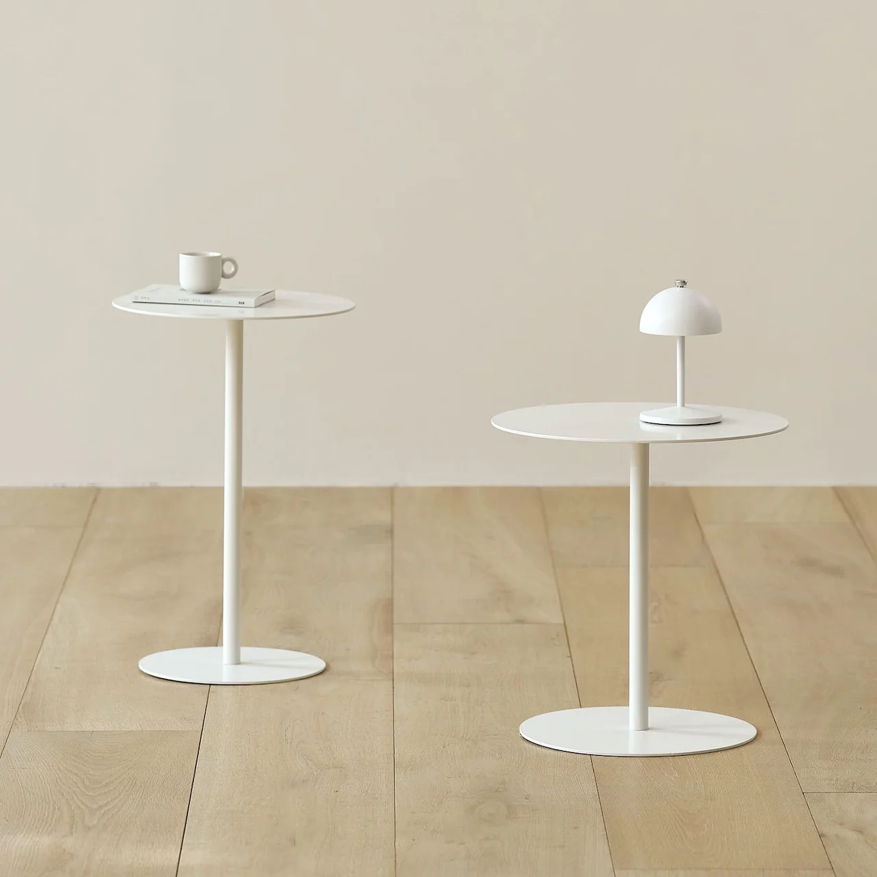 Modern Round Metal Side Table - Image 3