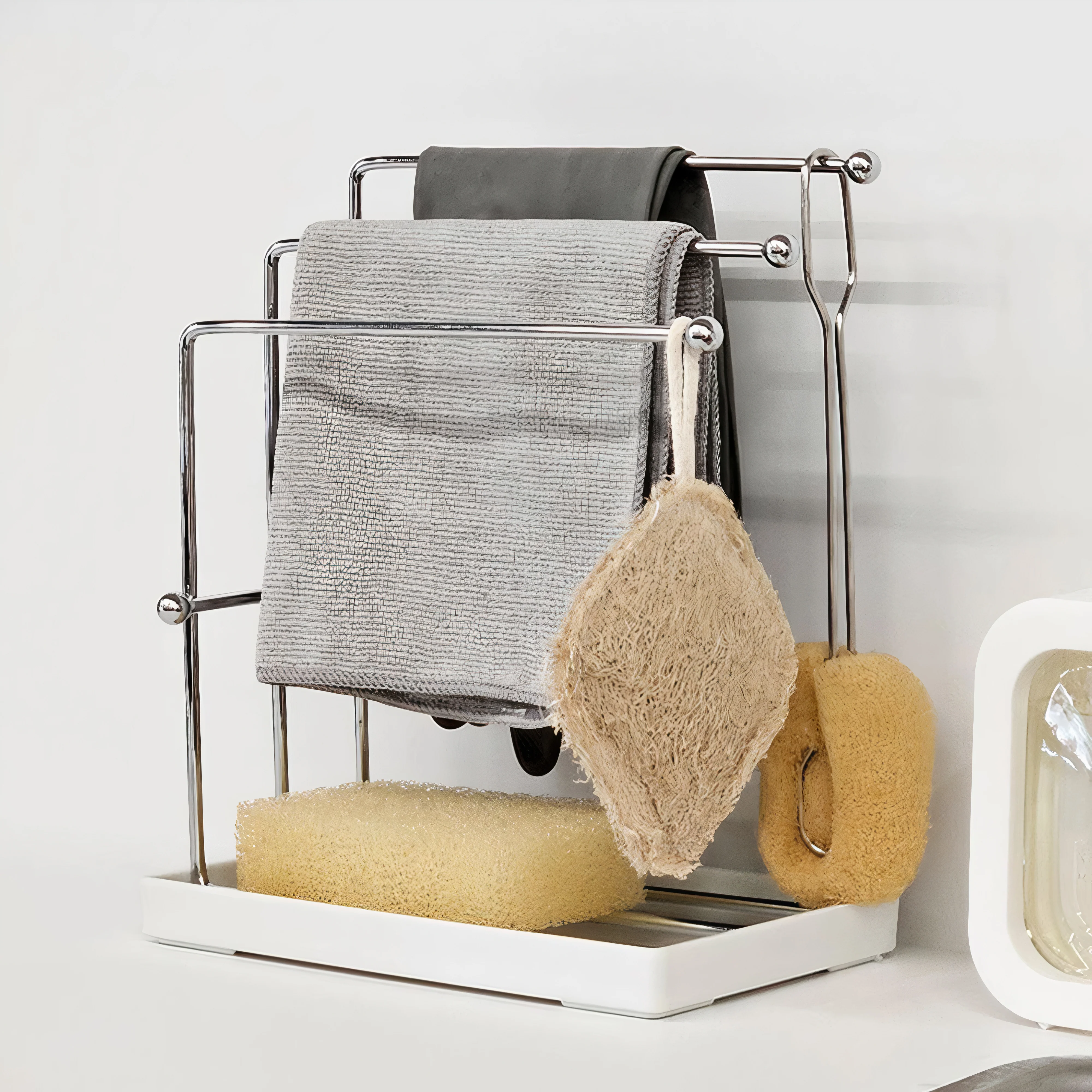 Oatley 3-Tier Modern Stand Dishcloth Rack - Image 5