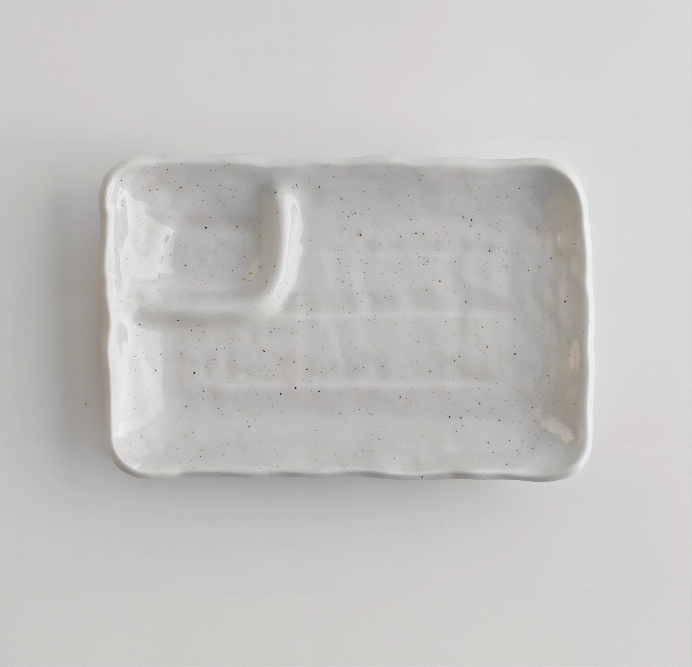 Oatmeal Glaze Divided Plate - Image 4