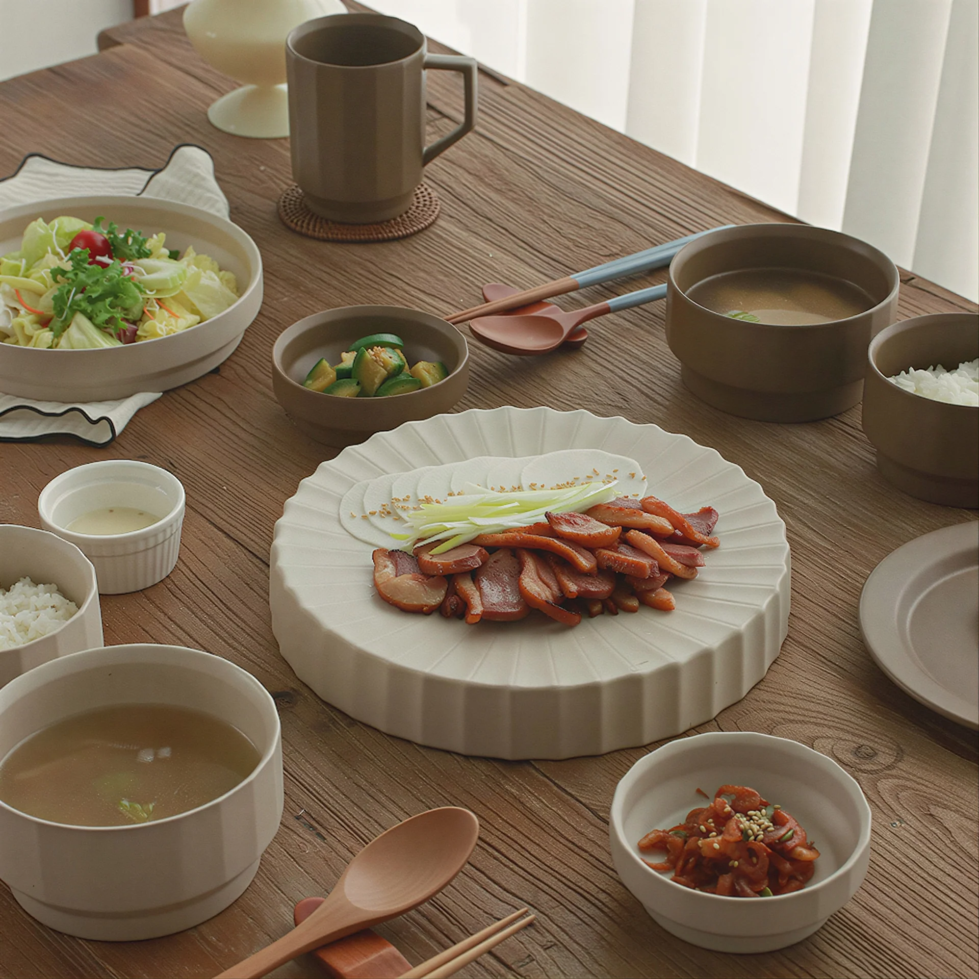 Seoul Signature Fluted Serving Plate - Image 4