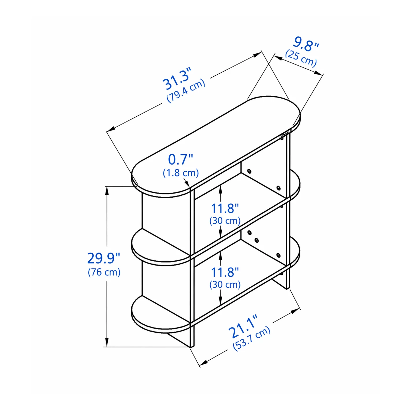 Olive Round 3-Tier Storage Shelf - Image 8