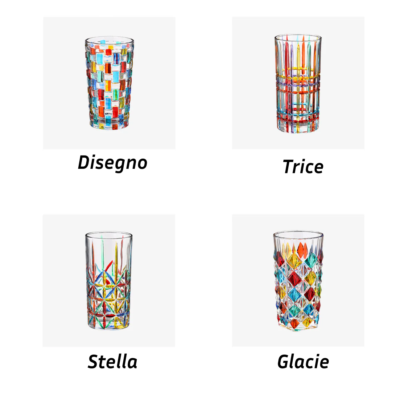 Party Prism Glass Cup (Set of 2) - Image 2