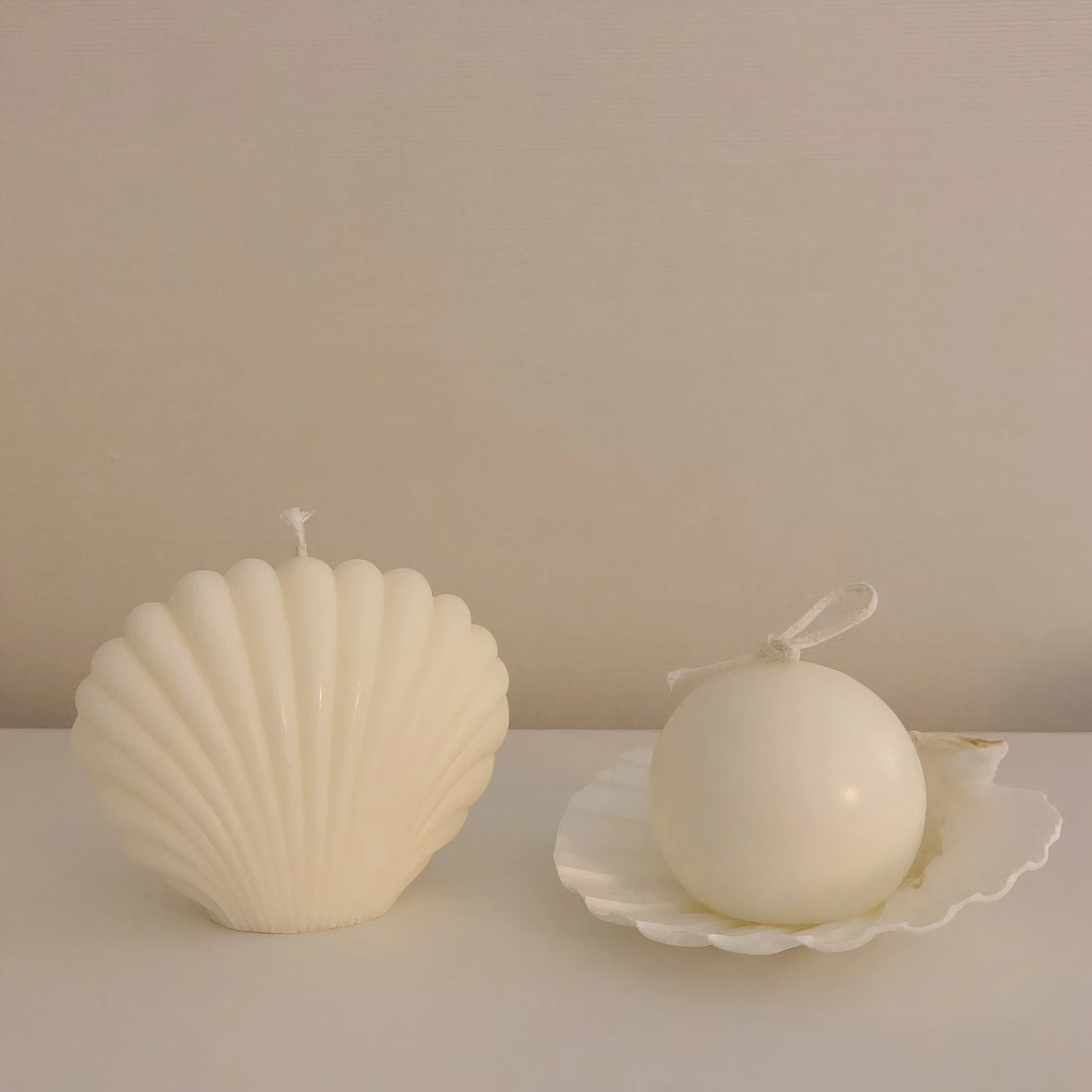 Pearl Mini Candle & Shell Tray Set - Image 4