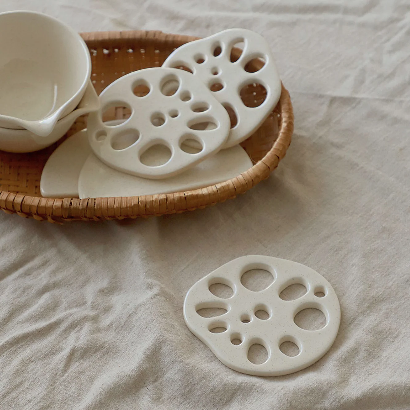 Pebbler Lotus Root Spoon Rest & Coaster - Image 5
