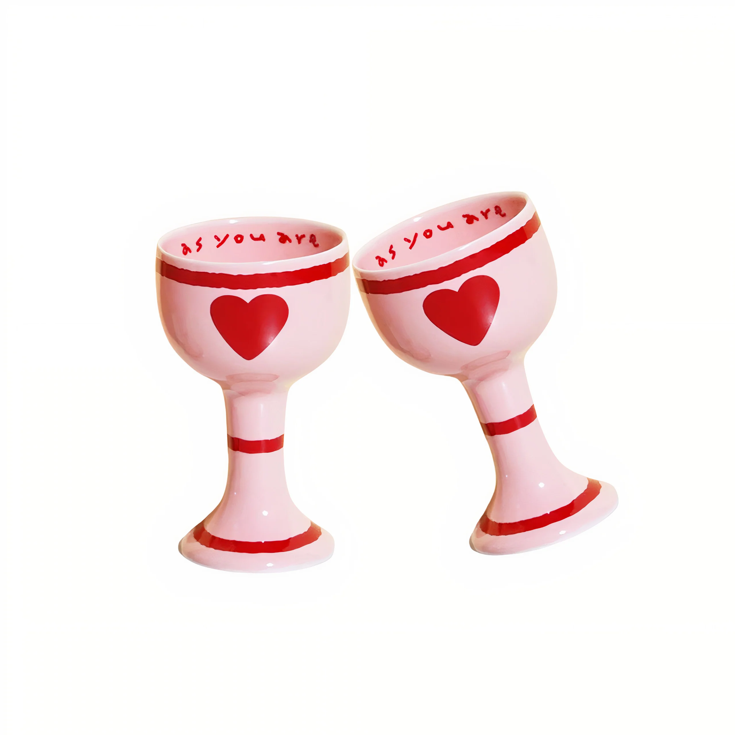 Pink Edition Ceramic Heart Mini Wine Glass - Image 3