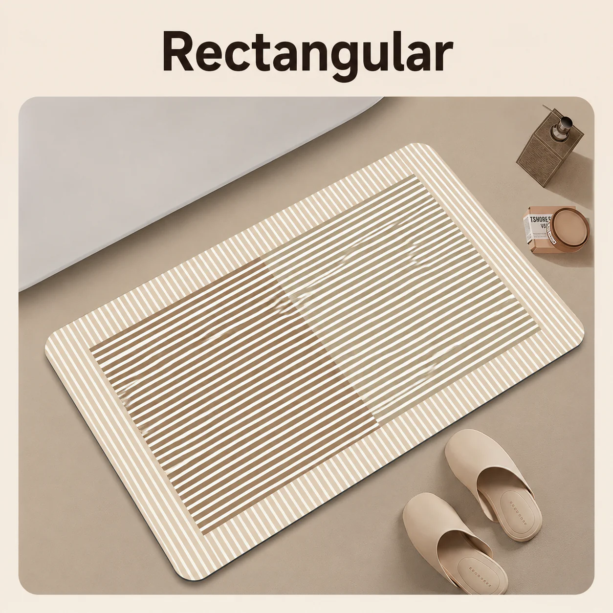 Quick Absorbing Earth Patterned Bath Mat - Image 2