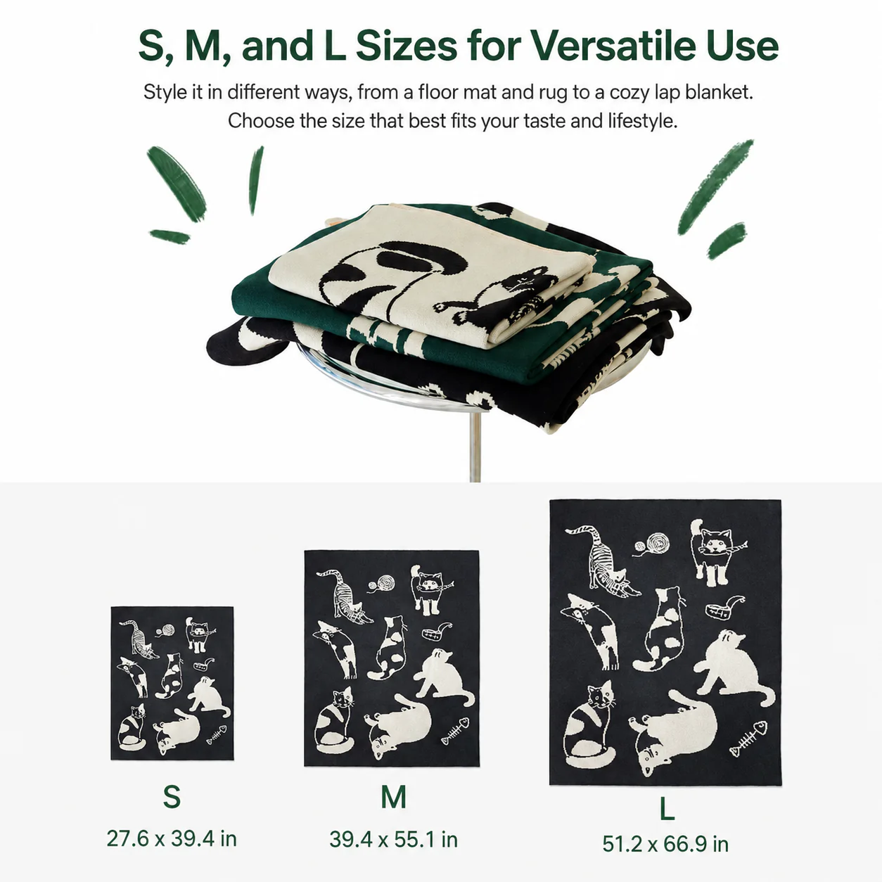 Reversible Cat Knit Blanket - Image 10